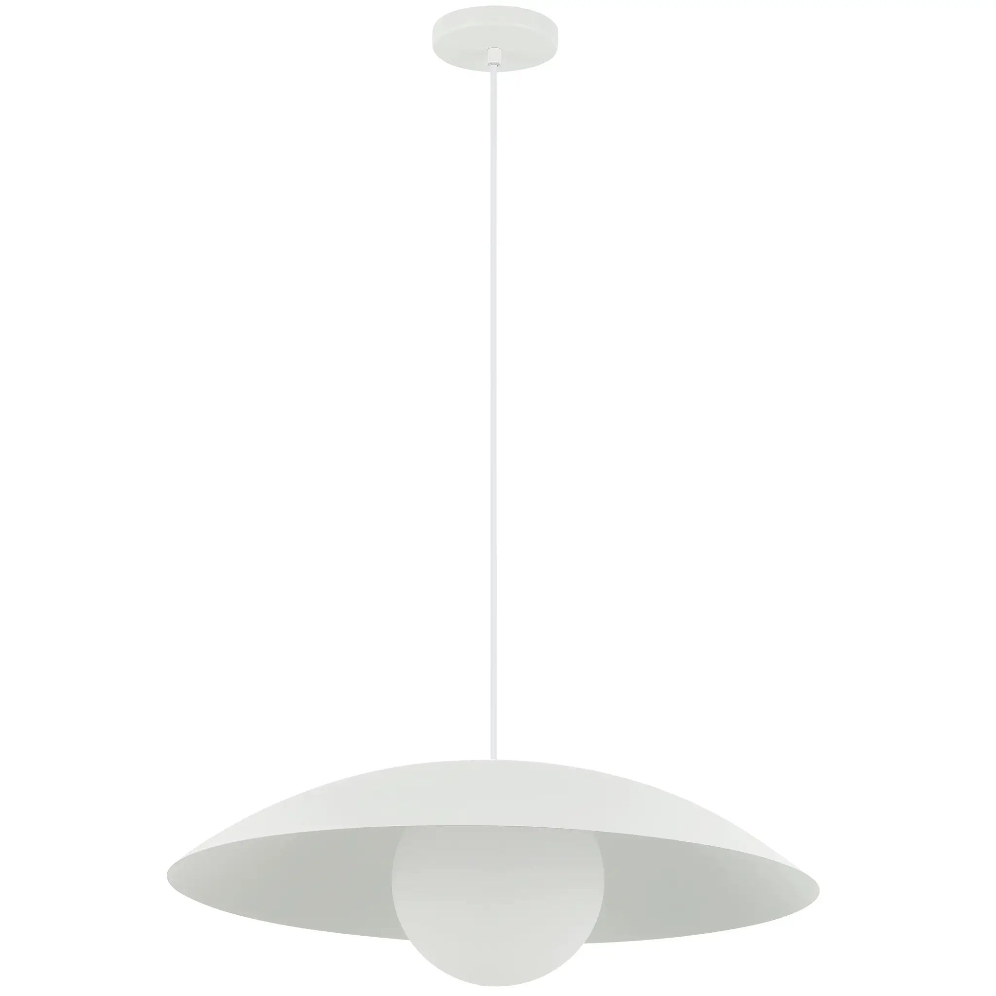 Dainolite 1 Light Pendant Light with Opal Glass by Dainolite