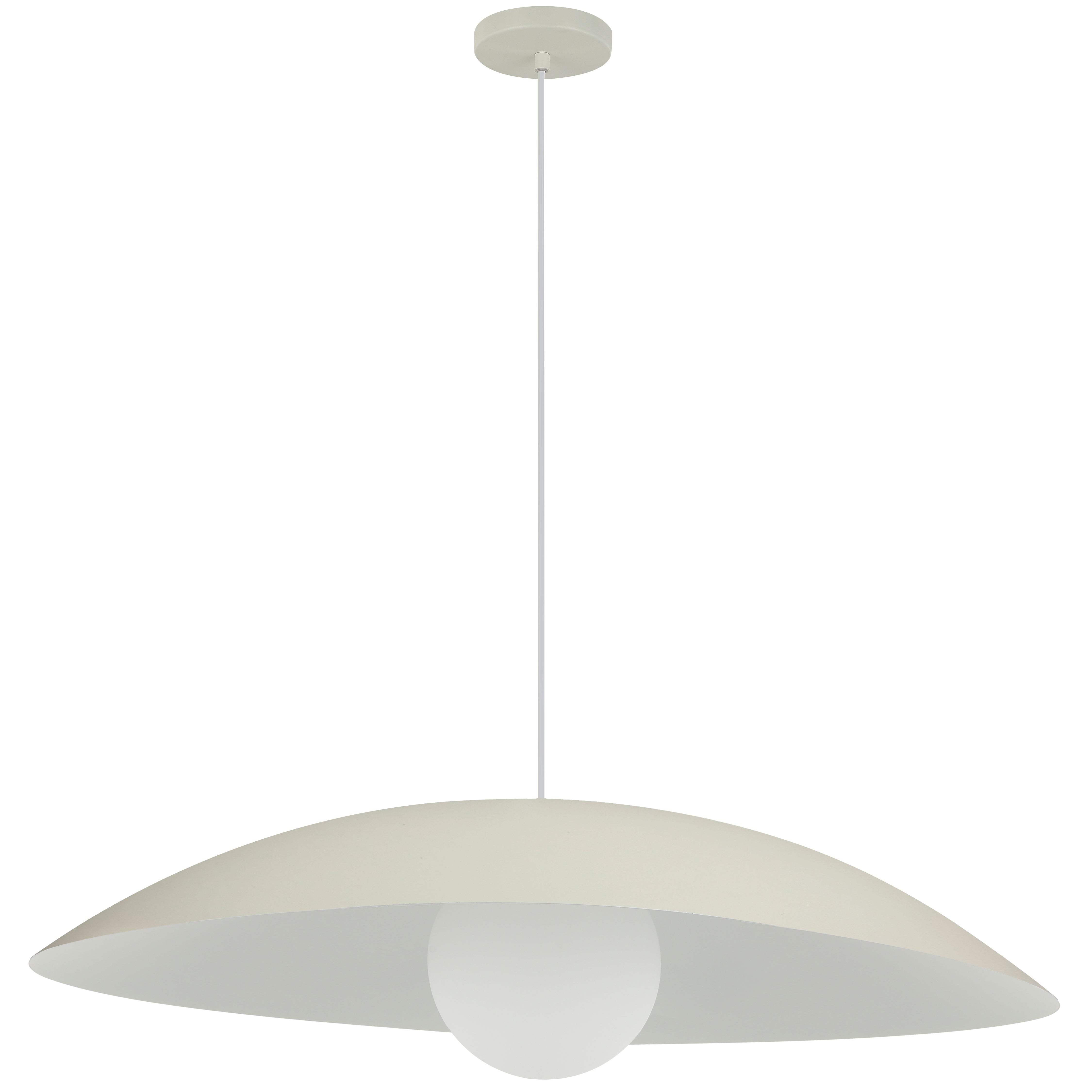 Dainolite 1 Light Pendant Light with Opal Glass
