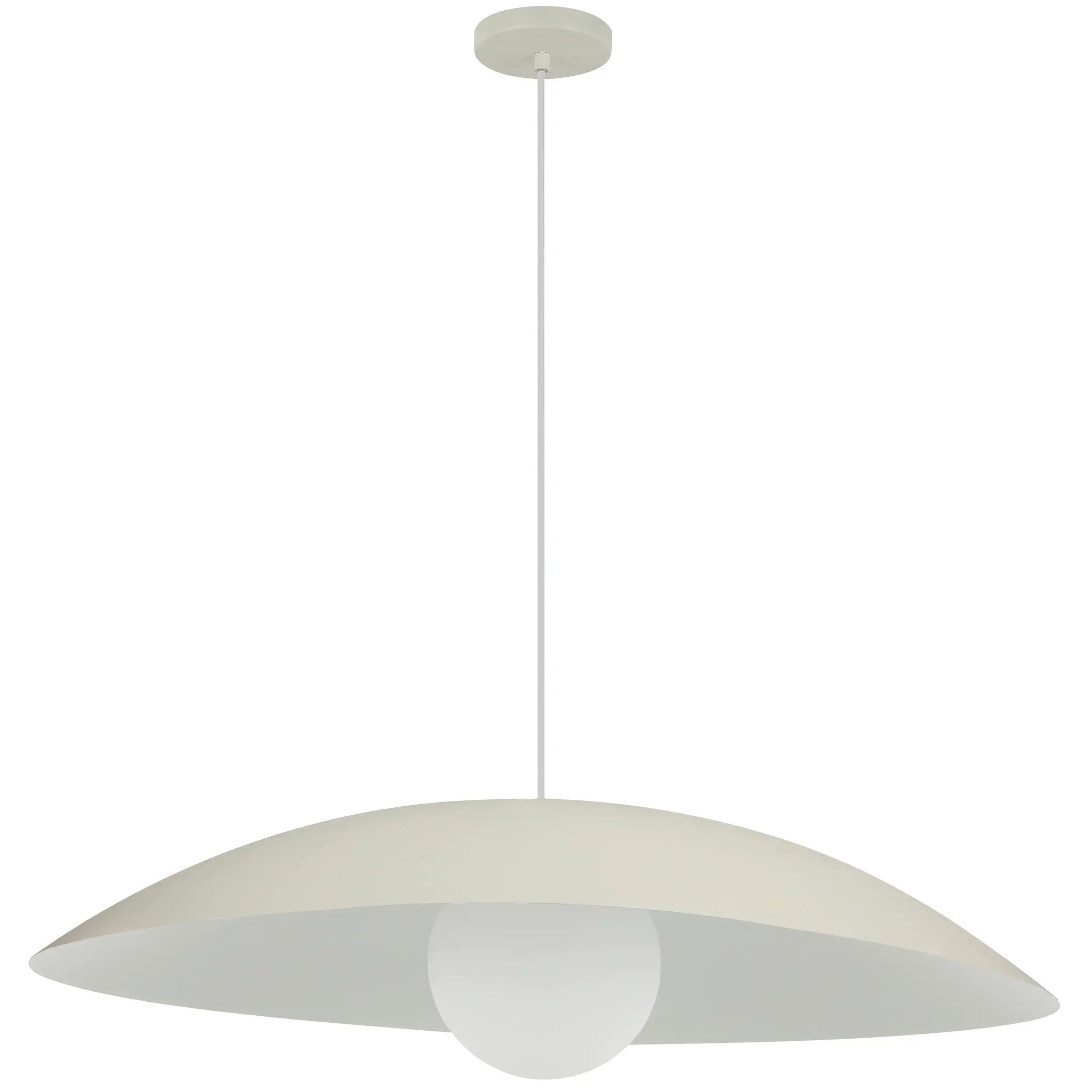 Dainolite 1 Light Pendant Light with Opal Glass by Dainolite