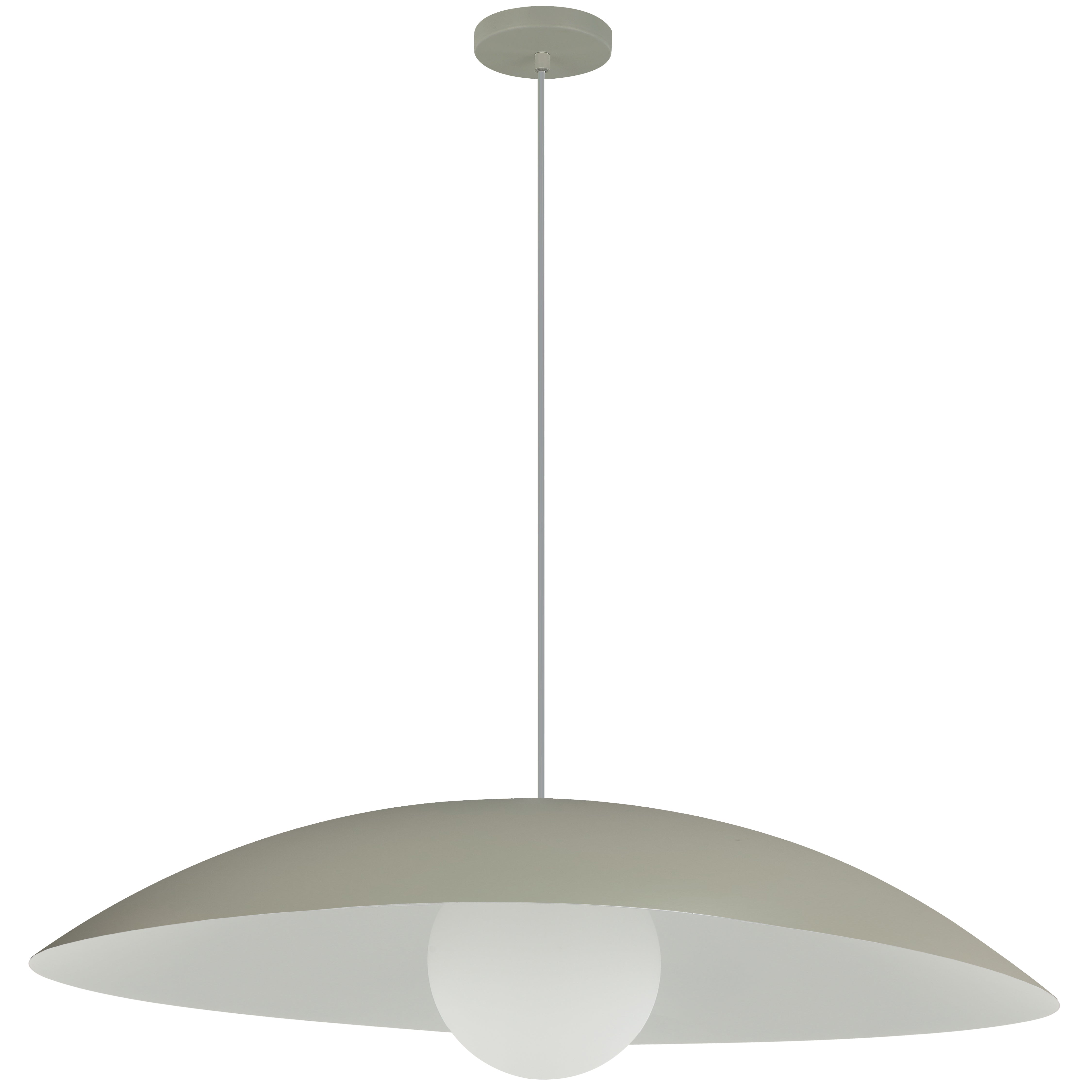 Dainolite 1 Light Pendant Light with Opal Glass