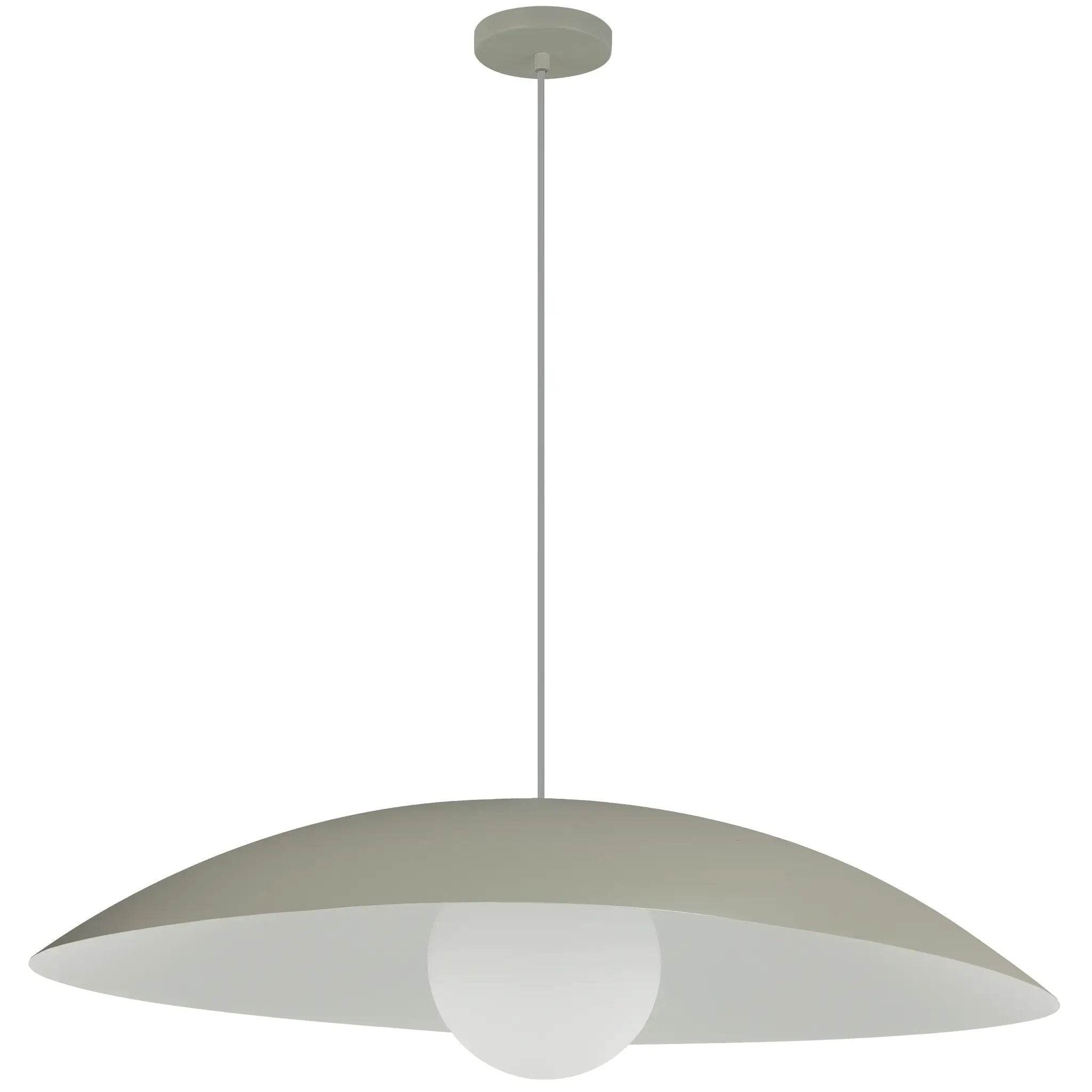 Dainolite 1 Light Pendant Light with Opal Glass by Dainolite