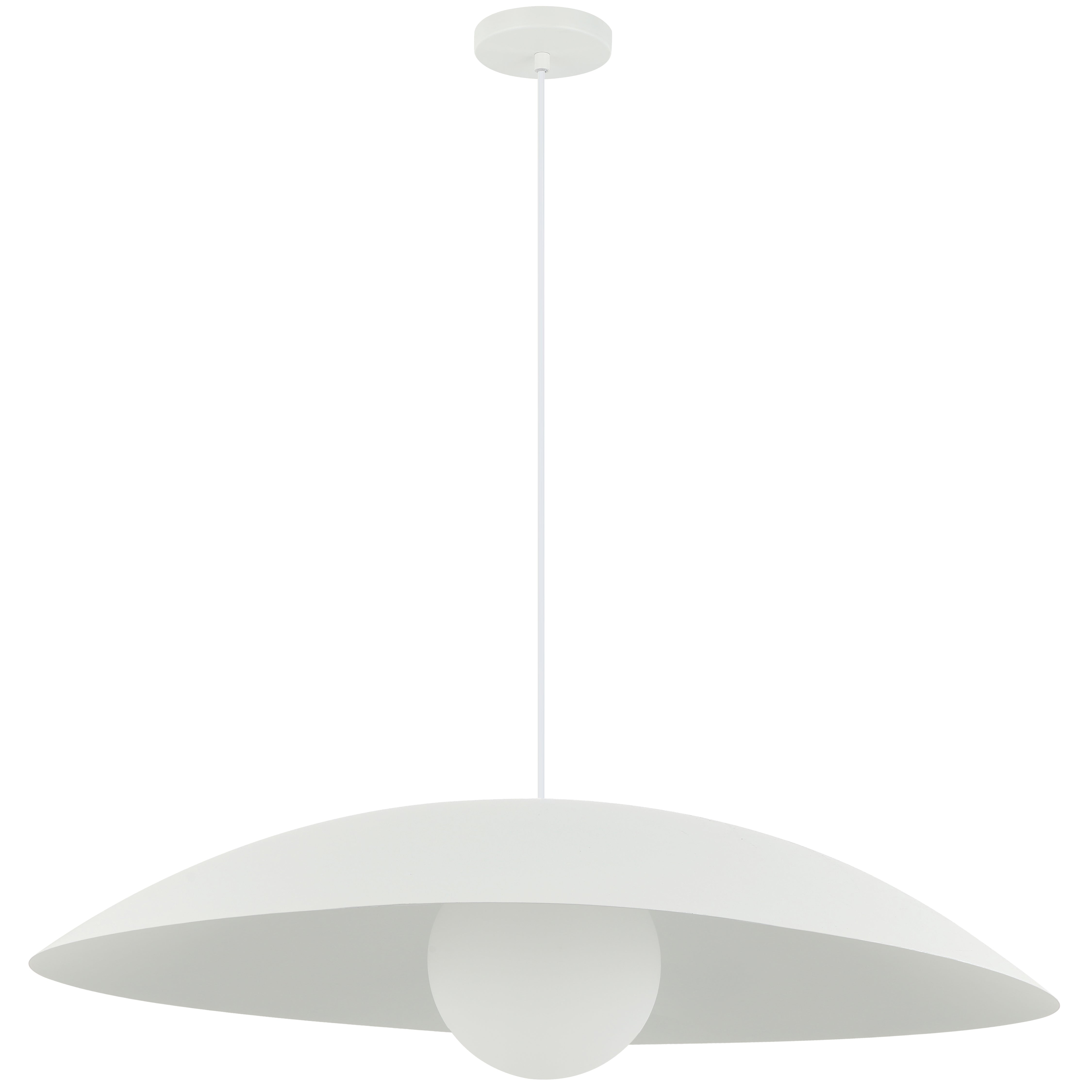 Dainolite 1 Light Pendant Light with Opal Glass