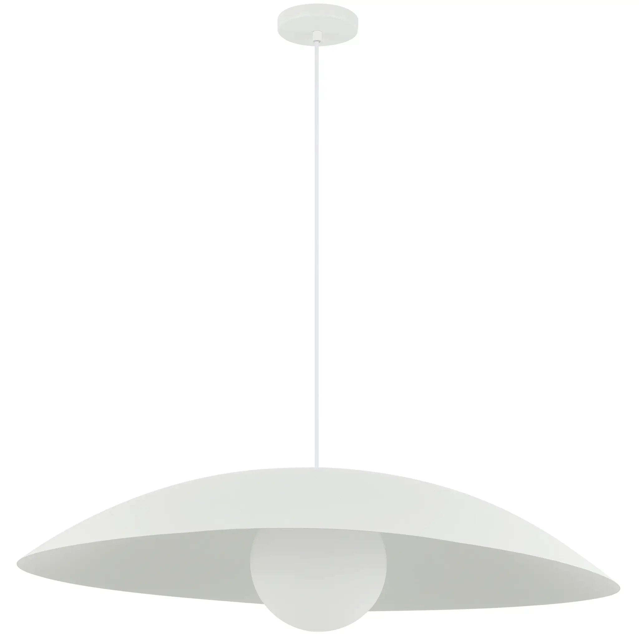 Dainolite 1 Light Pendant Light with Opal Glass by Dainolite