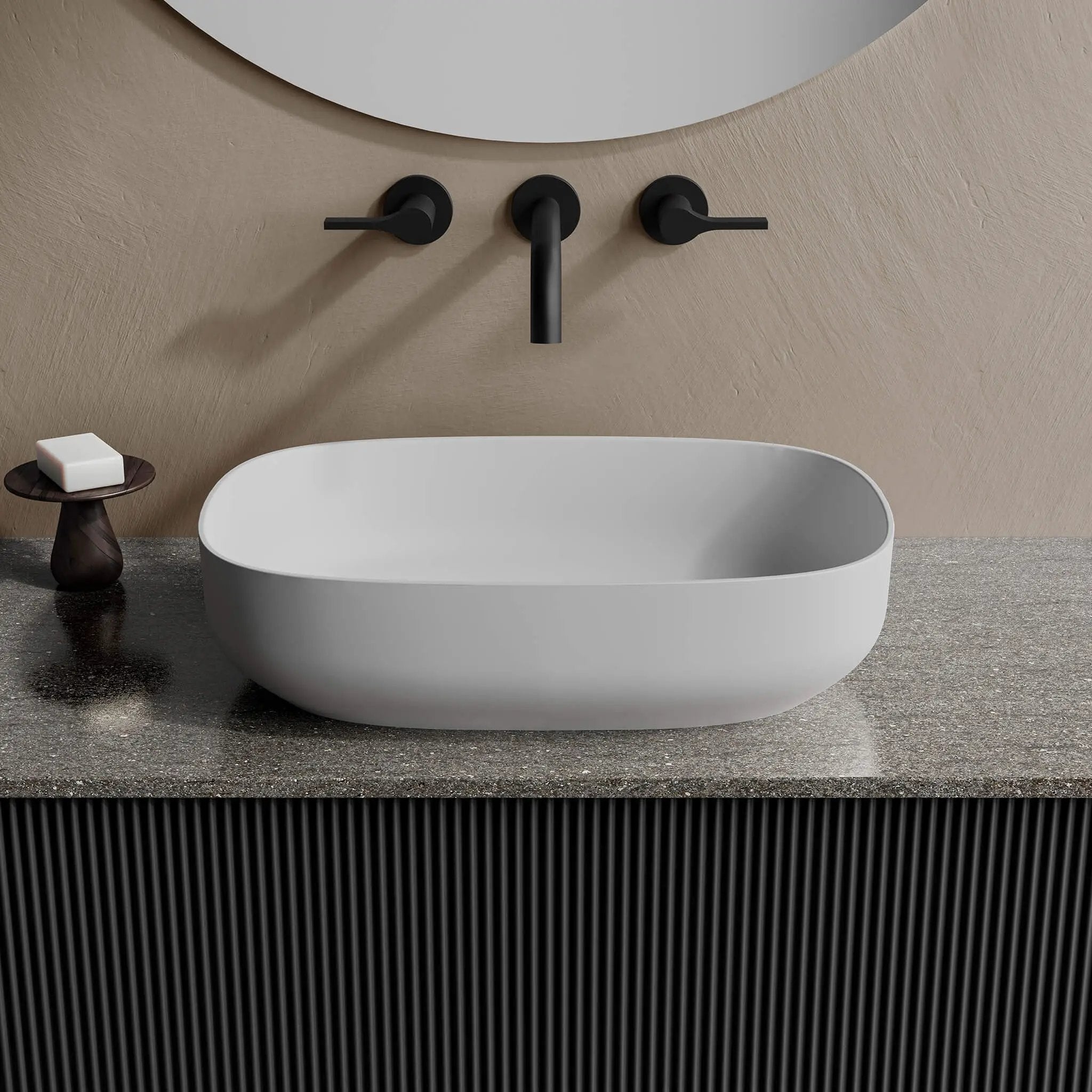 white matte sink