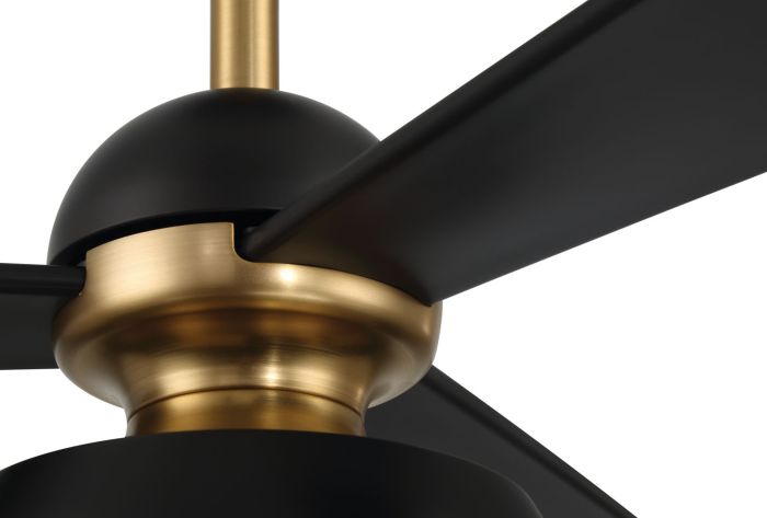 flat black/satin brass ceiling fans