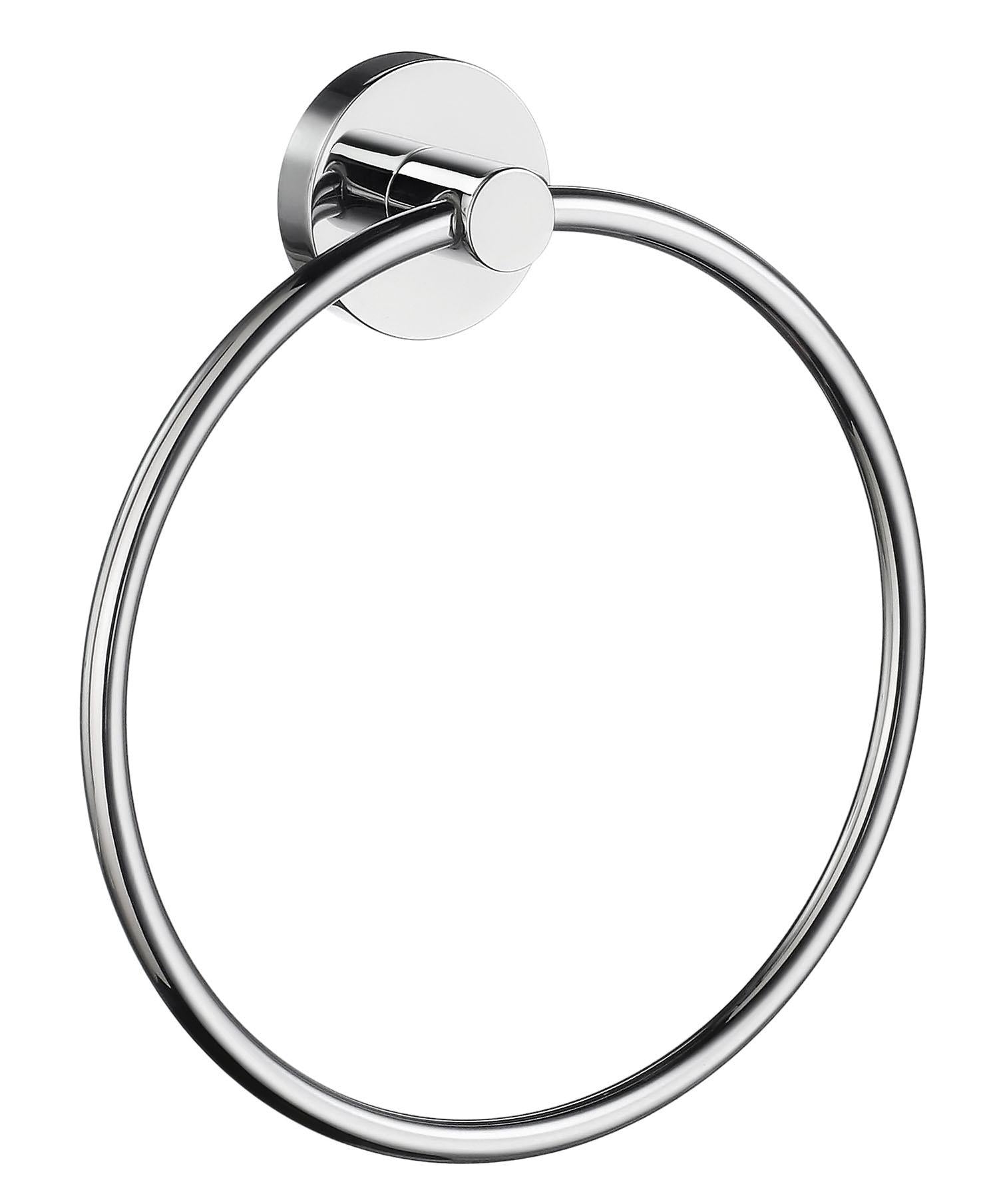 polished chrome towel ring