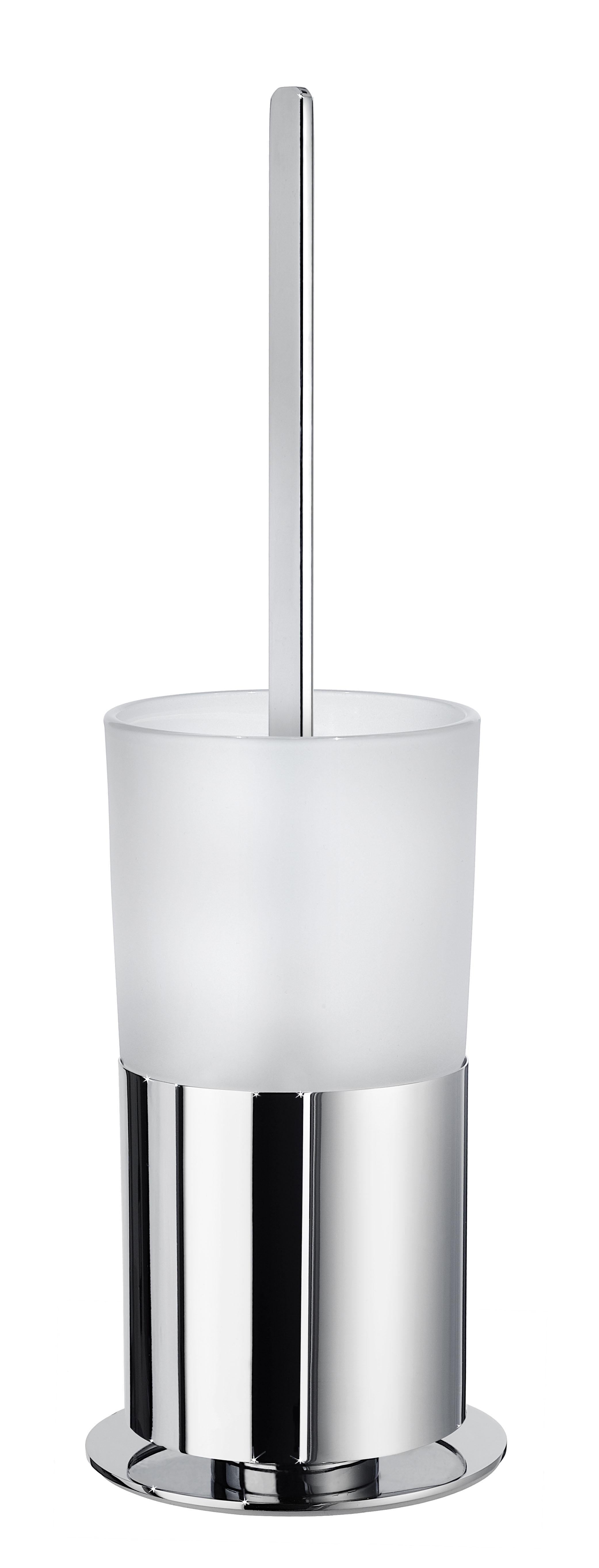 polished chrome toilet brush