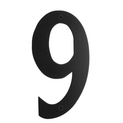 black stainless steel house number