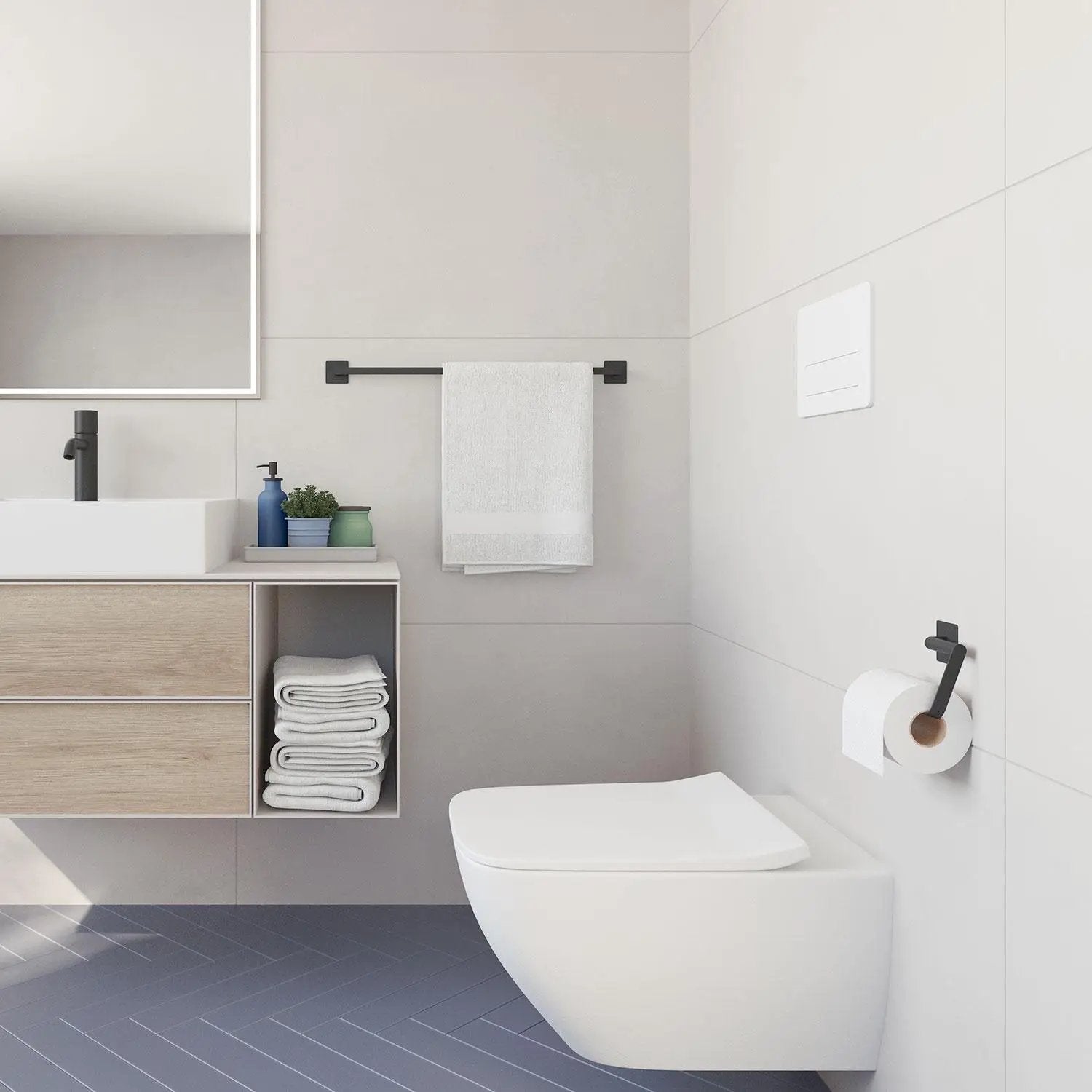 matte black toilet roll holder