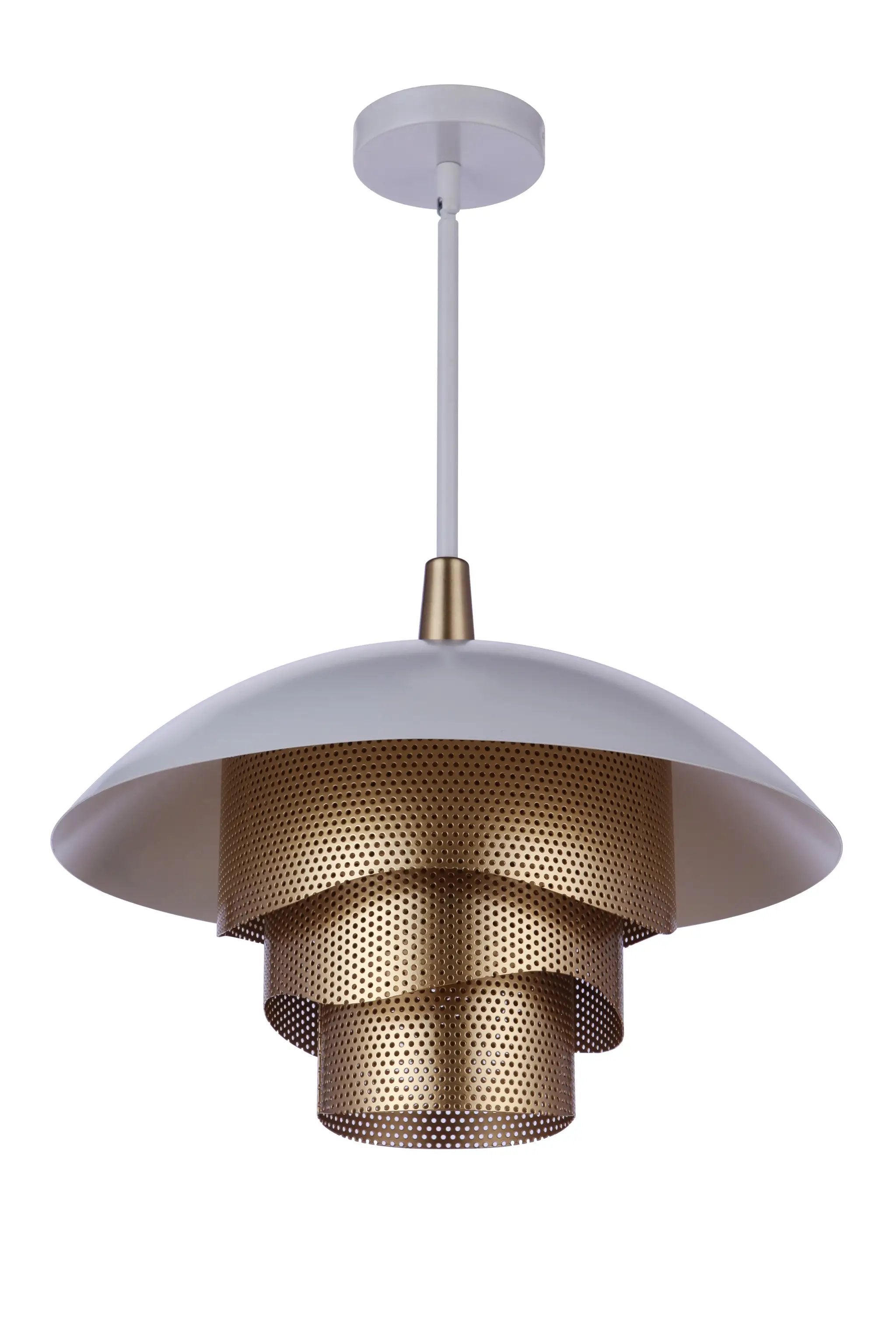 Craftmade 19 Diameter Sculptural Statement Dome Pendant with Perforated Metal Shades by Craftmade