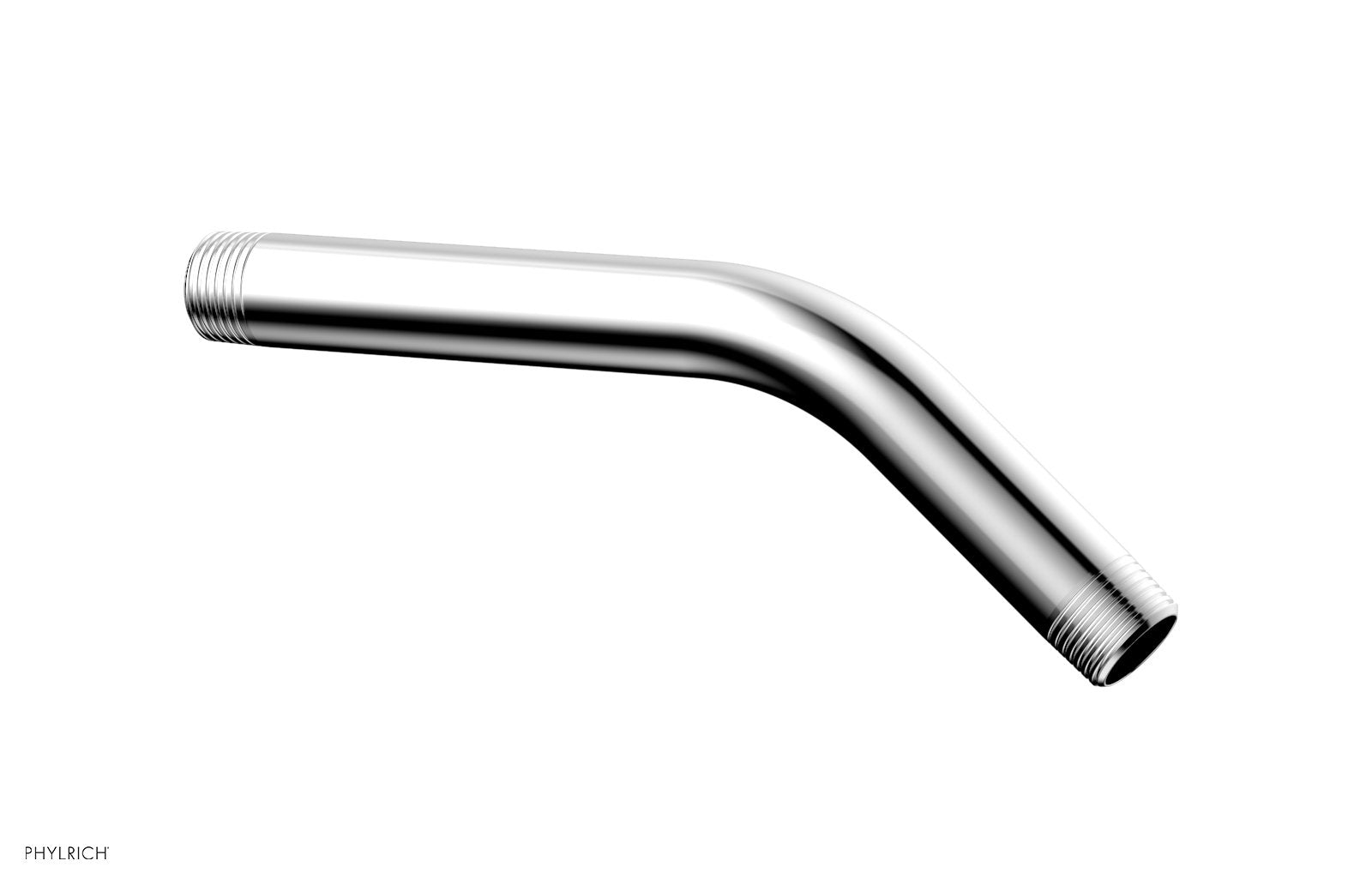 polished chrome shower arm