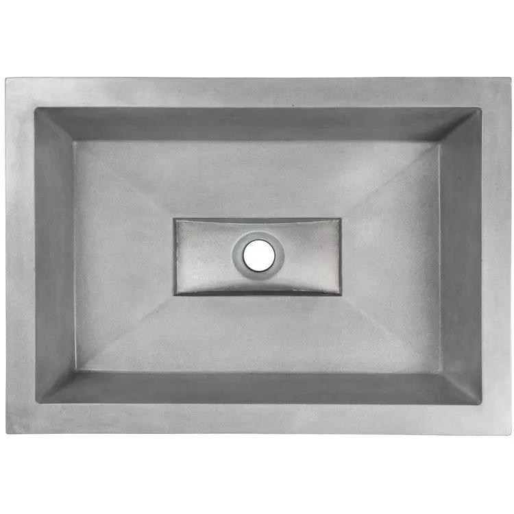 gray concrete sink
