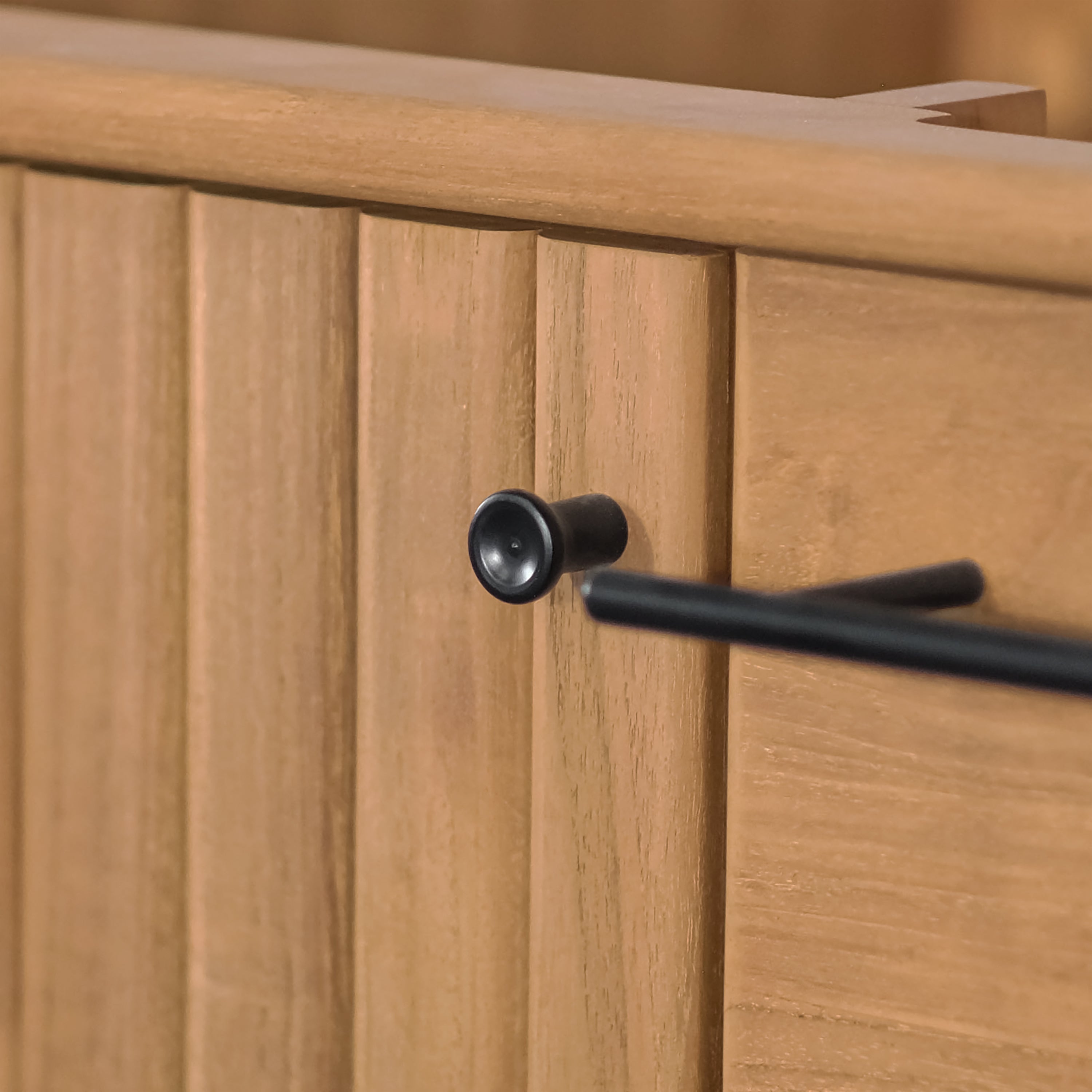 natural teak vanity base