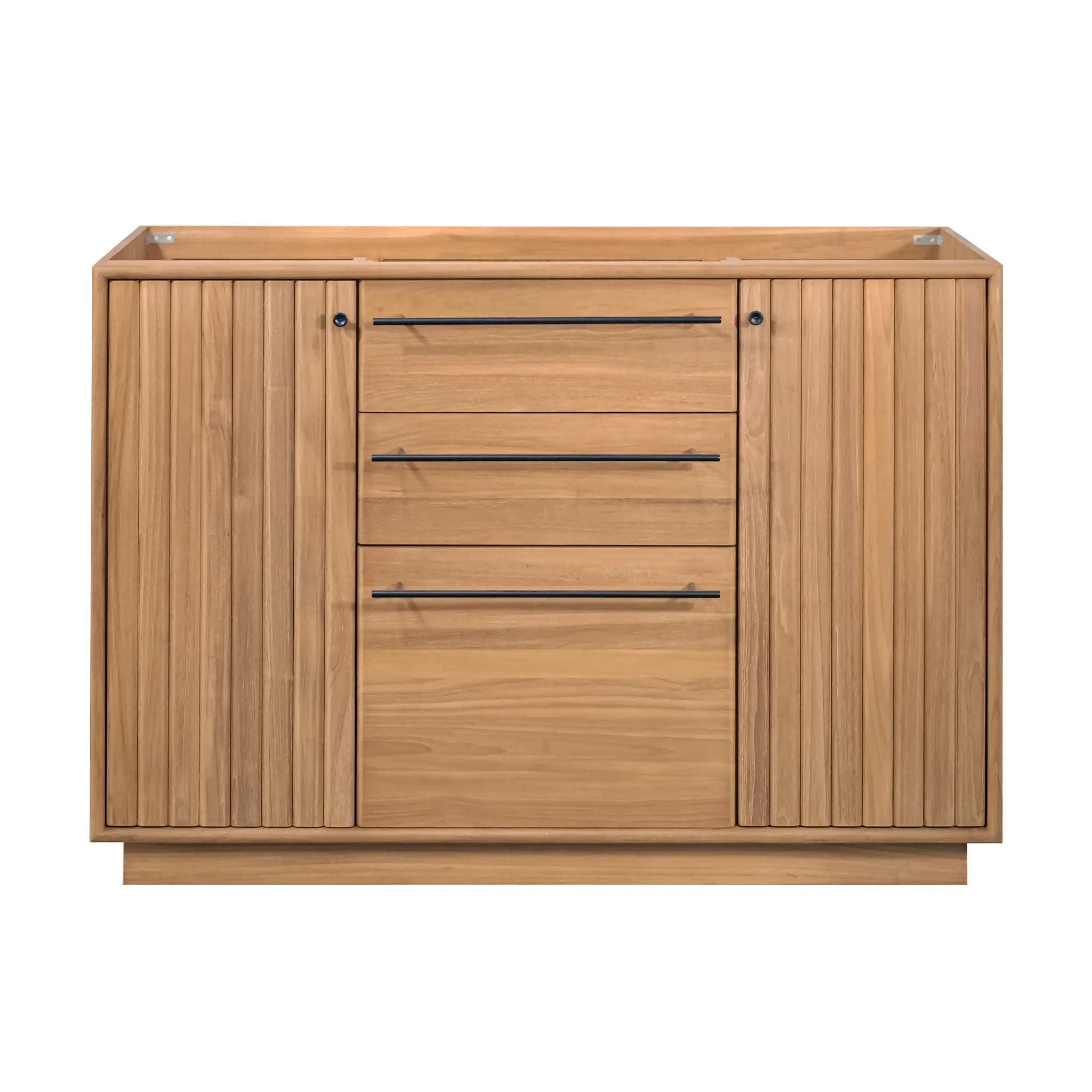 natural teak vanity base