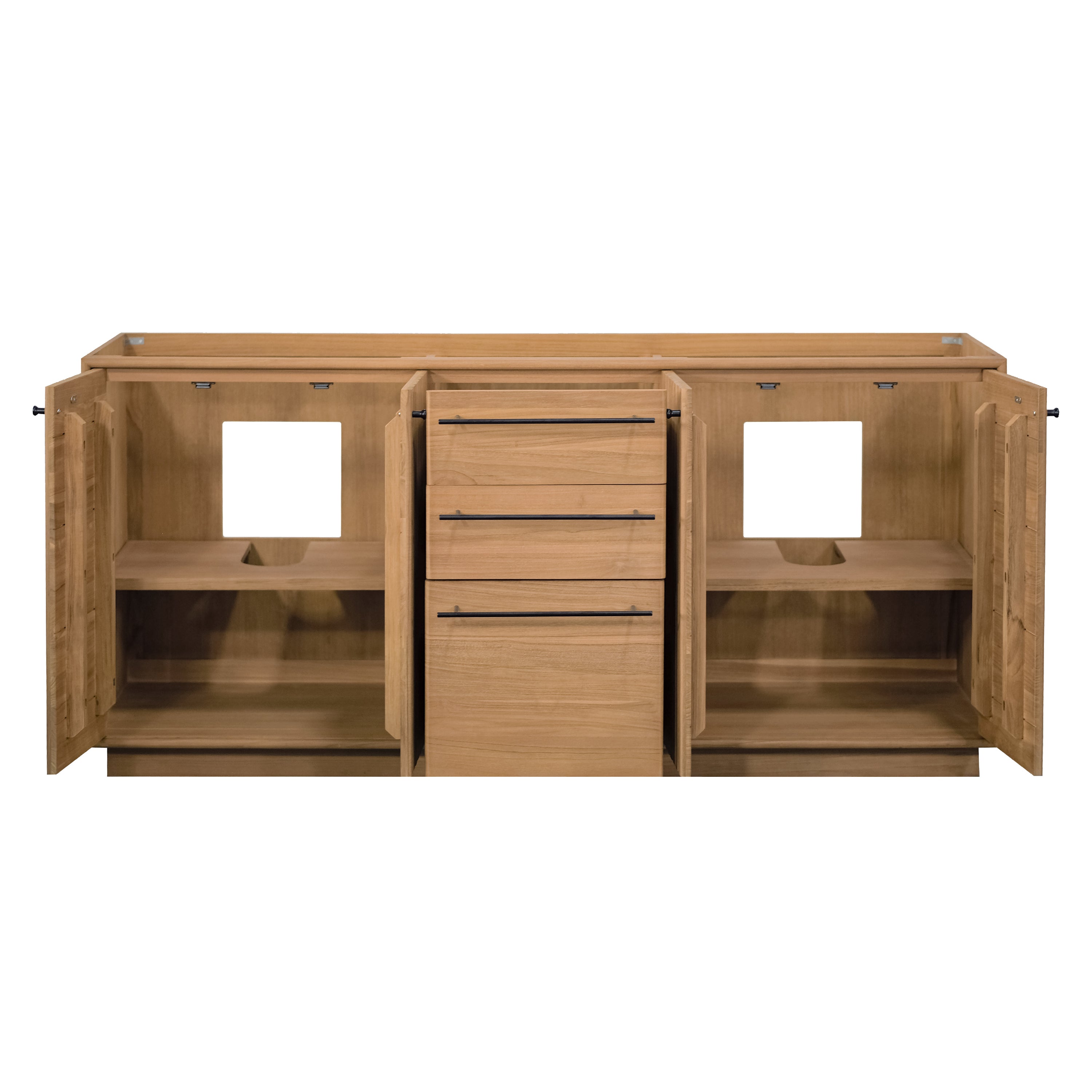 natural teak vanity base