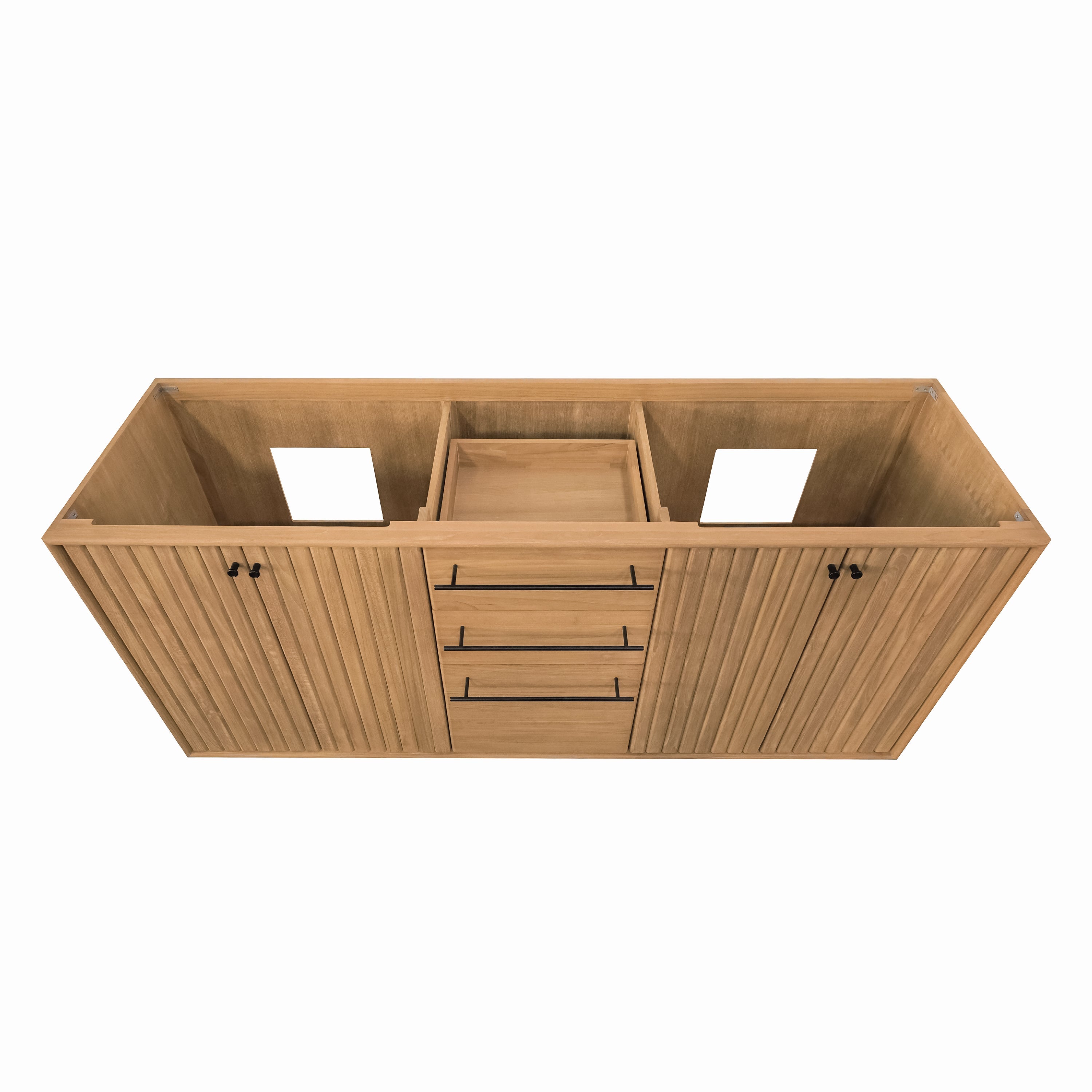 natural teak vanity base