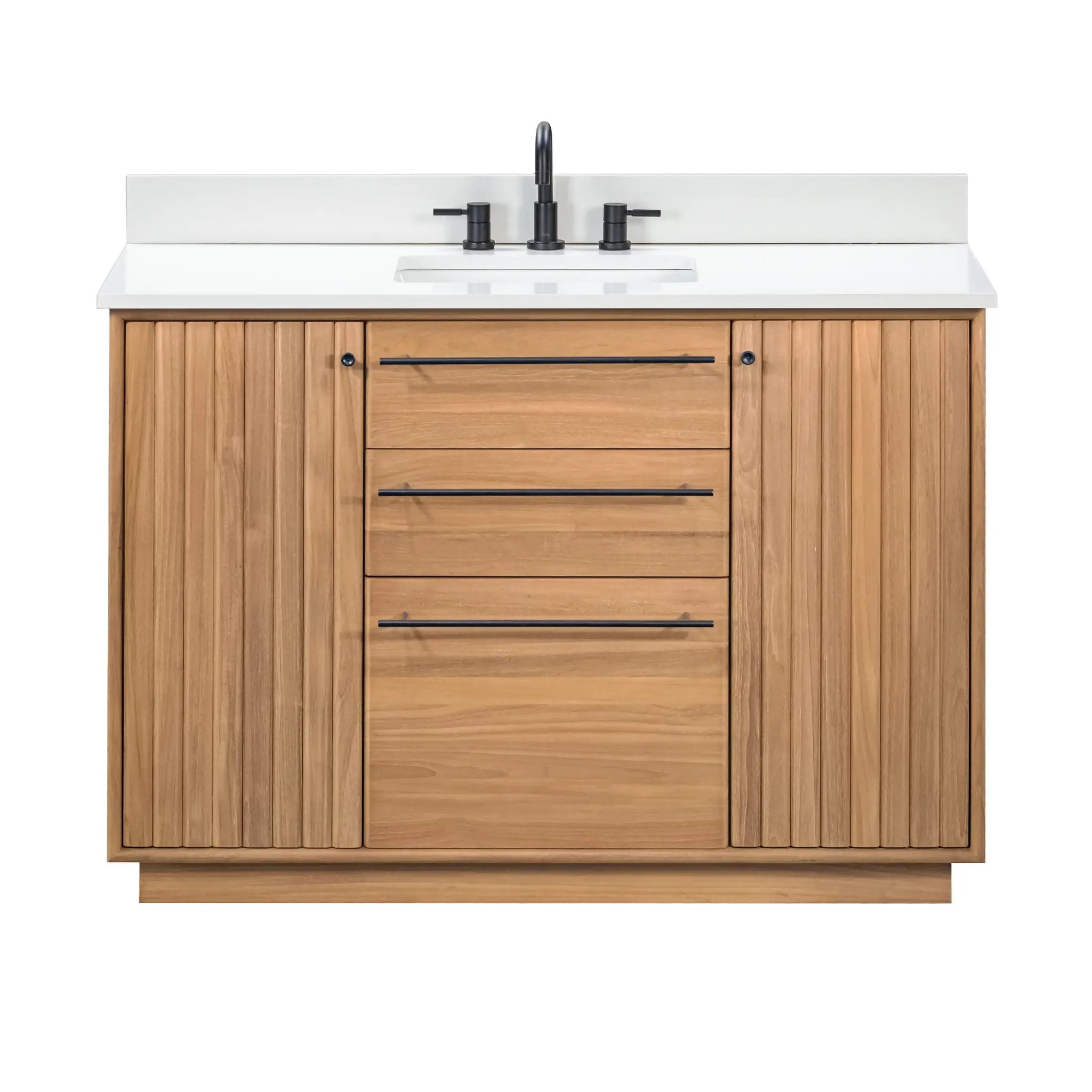 Avanity Parker 49 in. Single Sink Bathroom Vanity Set in Natural Teak by Avanity