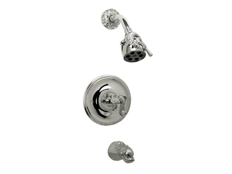 polished chrome shower set