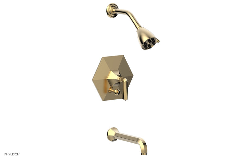 Phylrich LE VERRE & LA CROSSE Pressure Balance Tub and Shower Set - Lever Handle by Phylrich