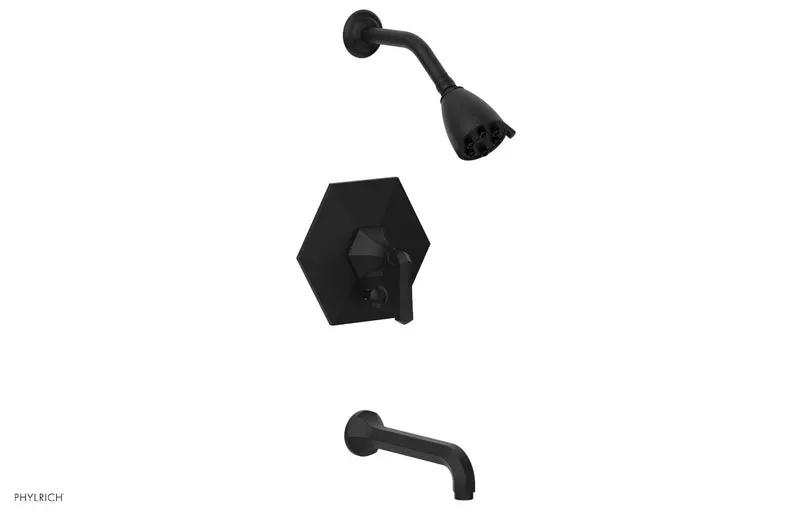 Phylrich LE VERRE & LA CROSSE Pressure Balance Tub and Shower Set - Lever Handle by Phylrich