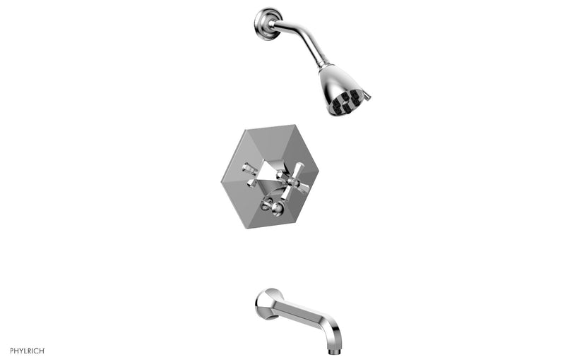polished chrome shower set