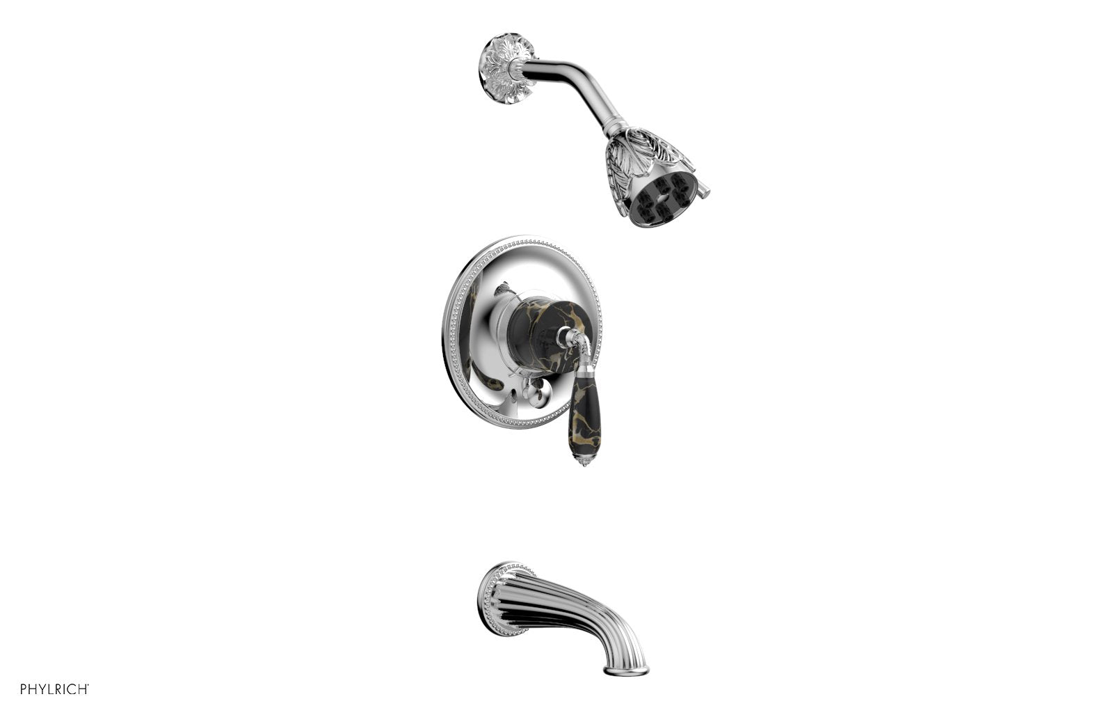 polished chrome shower set