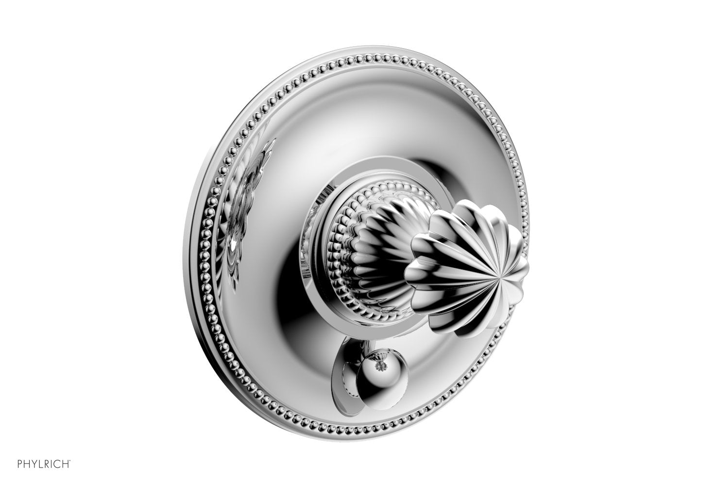 polished chrome shower plate