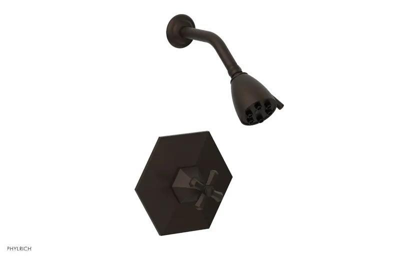 Phylrich LE VERRE & LA CROSSE Pressure Balance Shower Set - Cross Handle by Phylrich