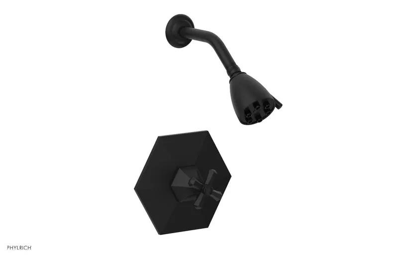 Phylrich LE VERRE & LA CROSSE Pressure Balance Shower Set - Cross Handle by Phylrich