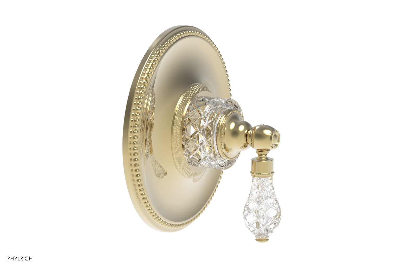 Phylrich REGENT CUT CRYSTAL Pressure Balance Shower Plate & Handle Trim