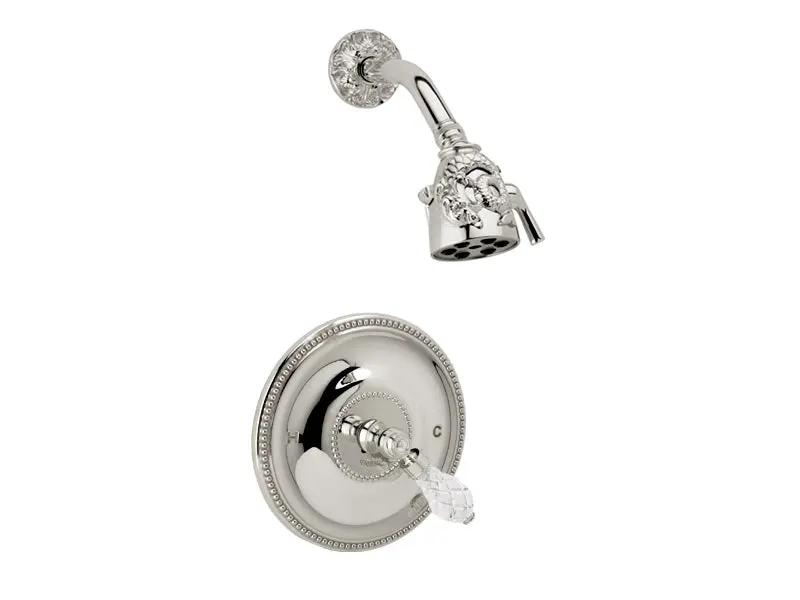 polished chrome shower set