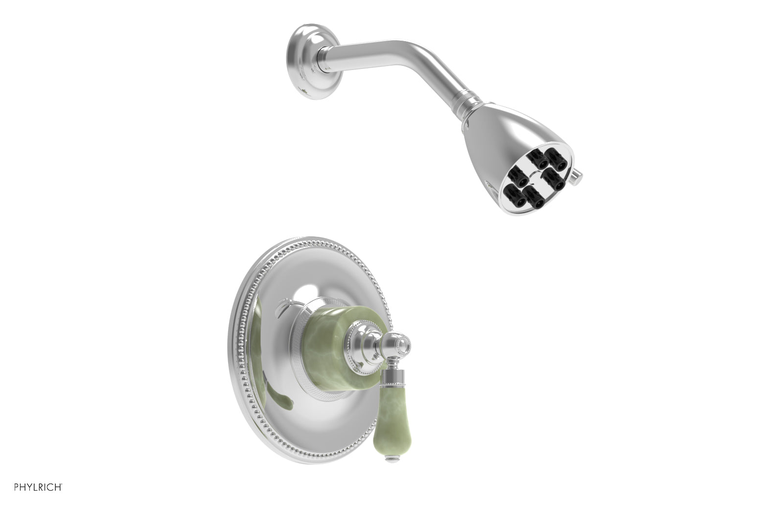 polished chrome shower set