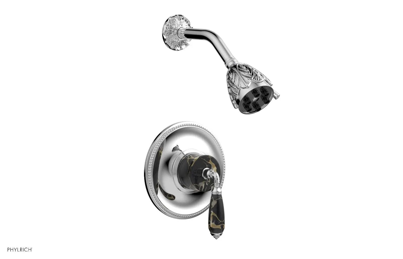 polished chrome shower set