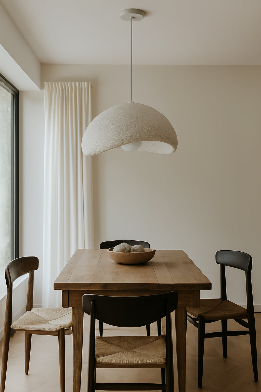 matte linen pendant light