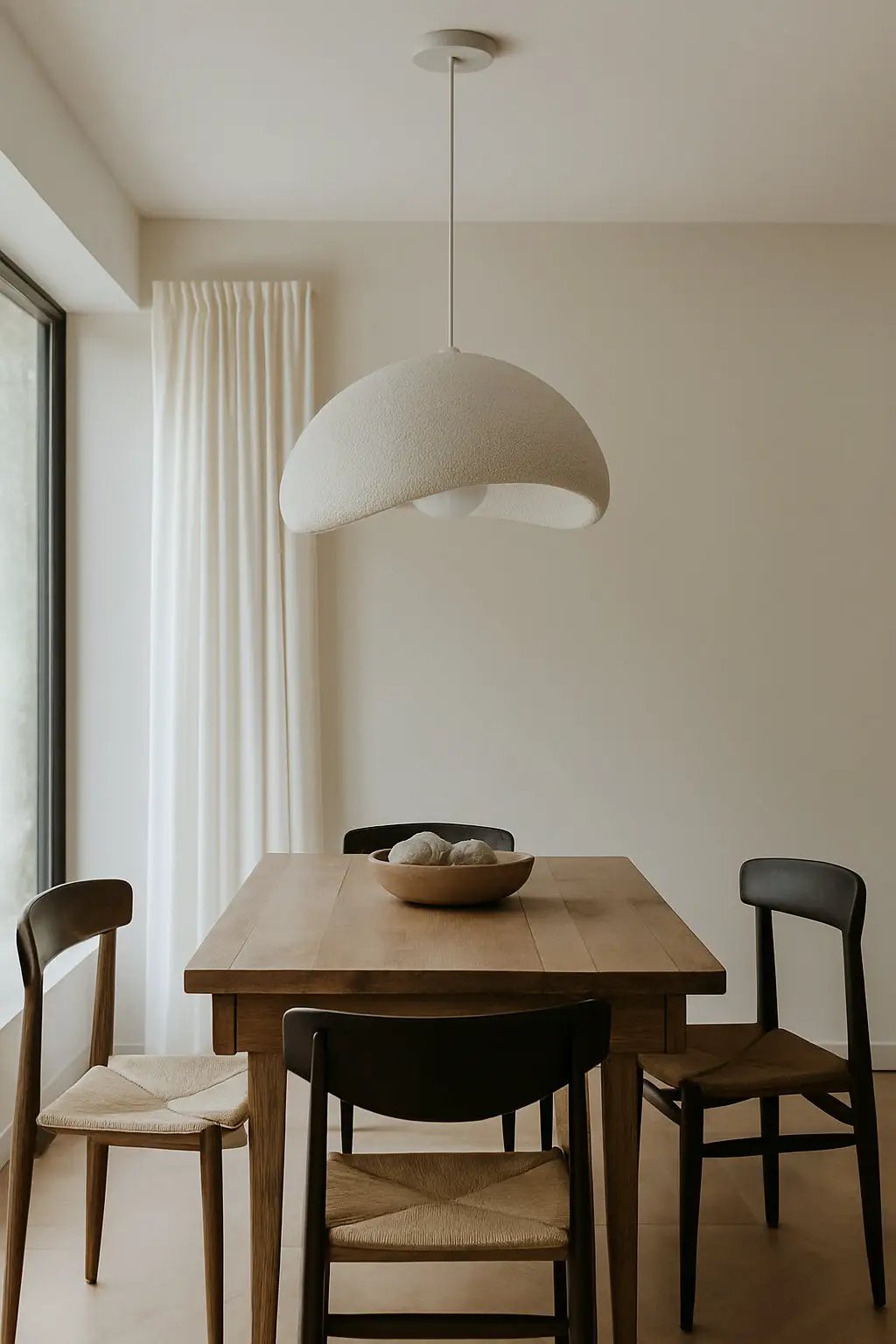 matte linen pendant light