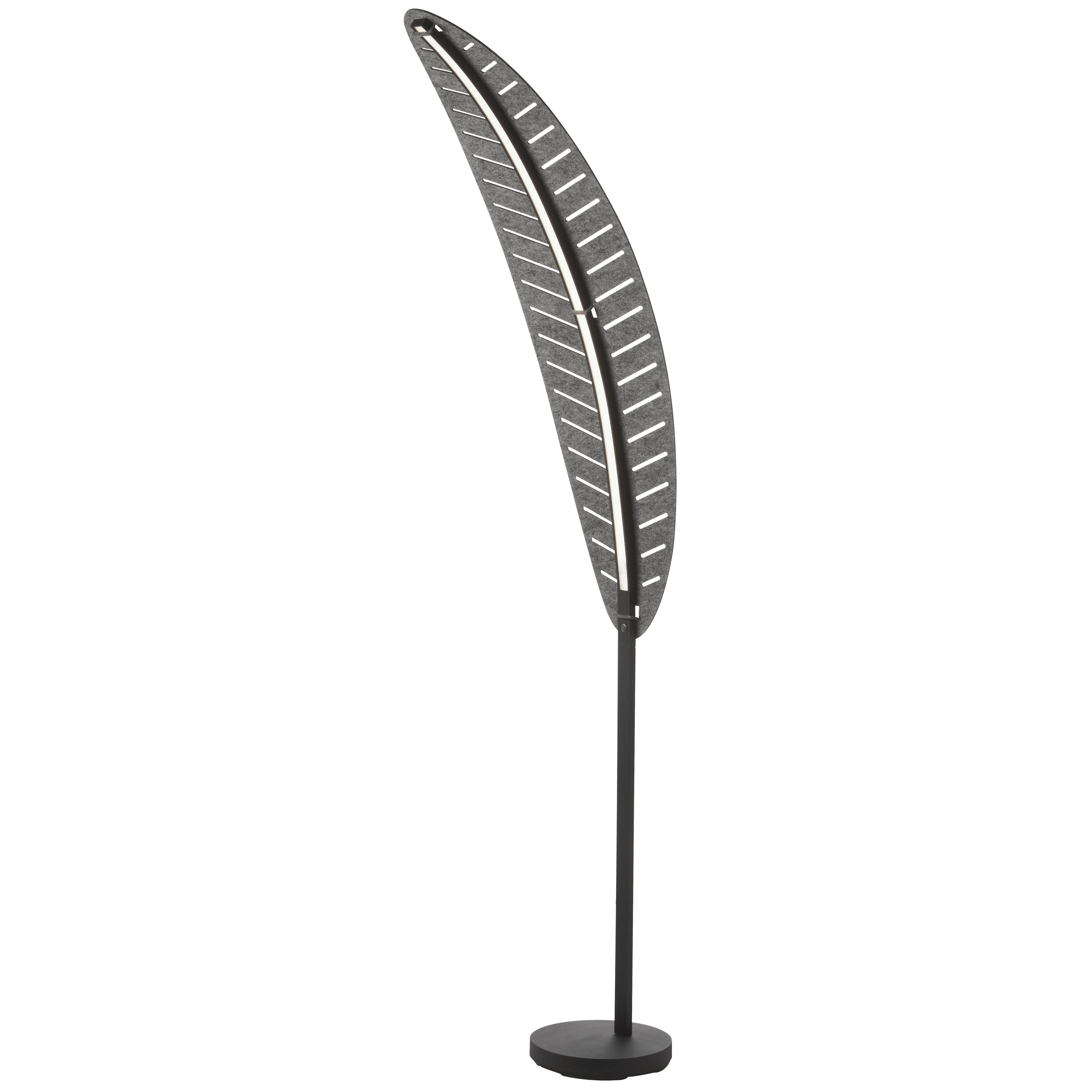 matte black with grey shade table lamp