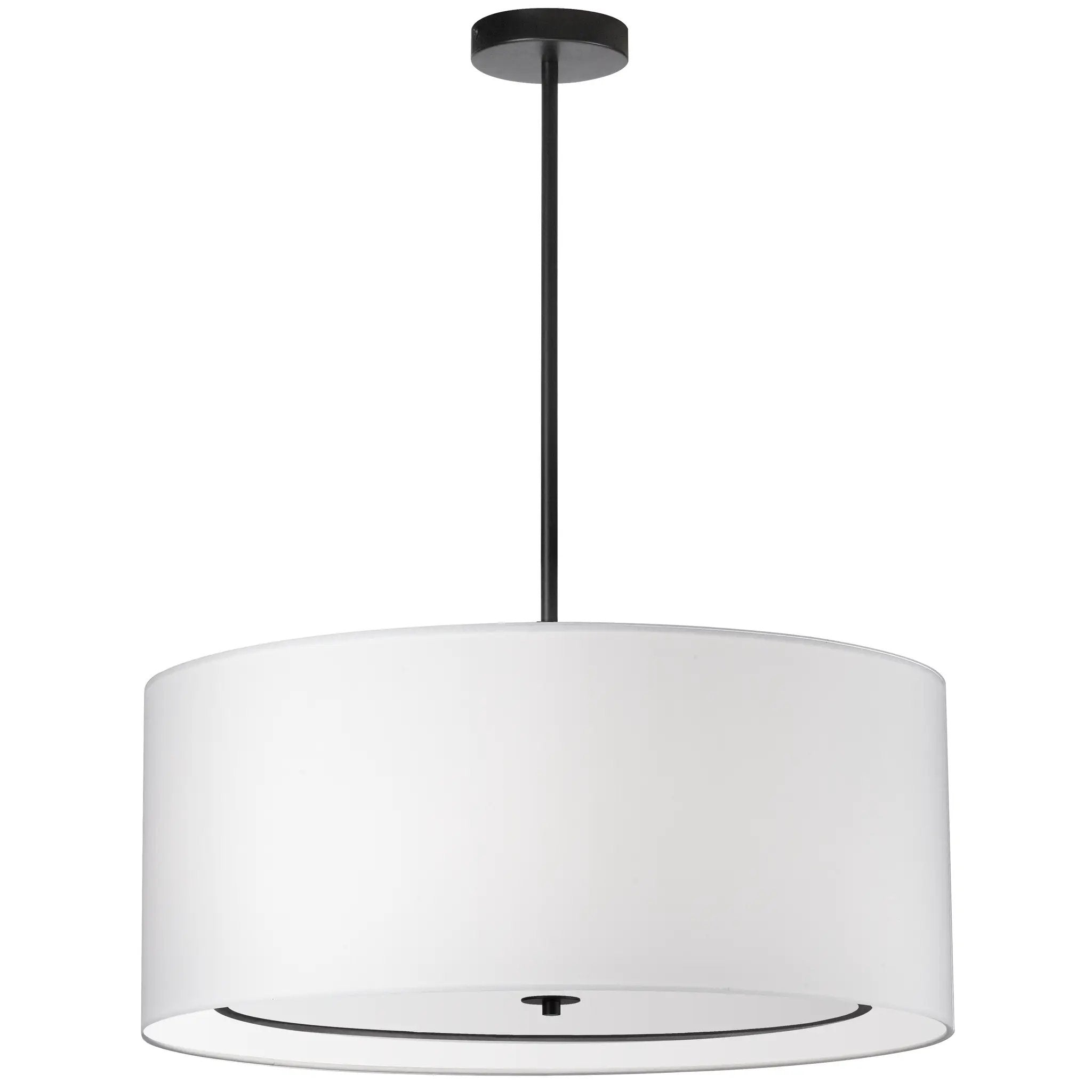 matte black with white shade pendants