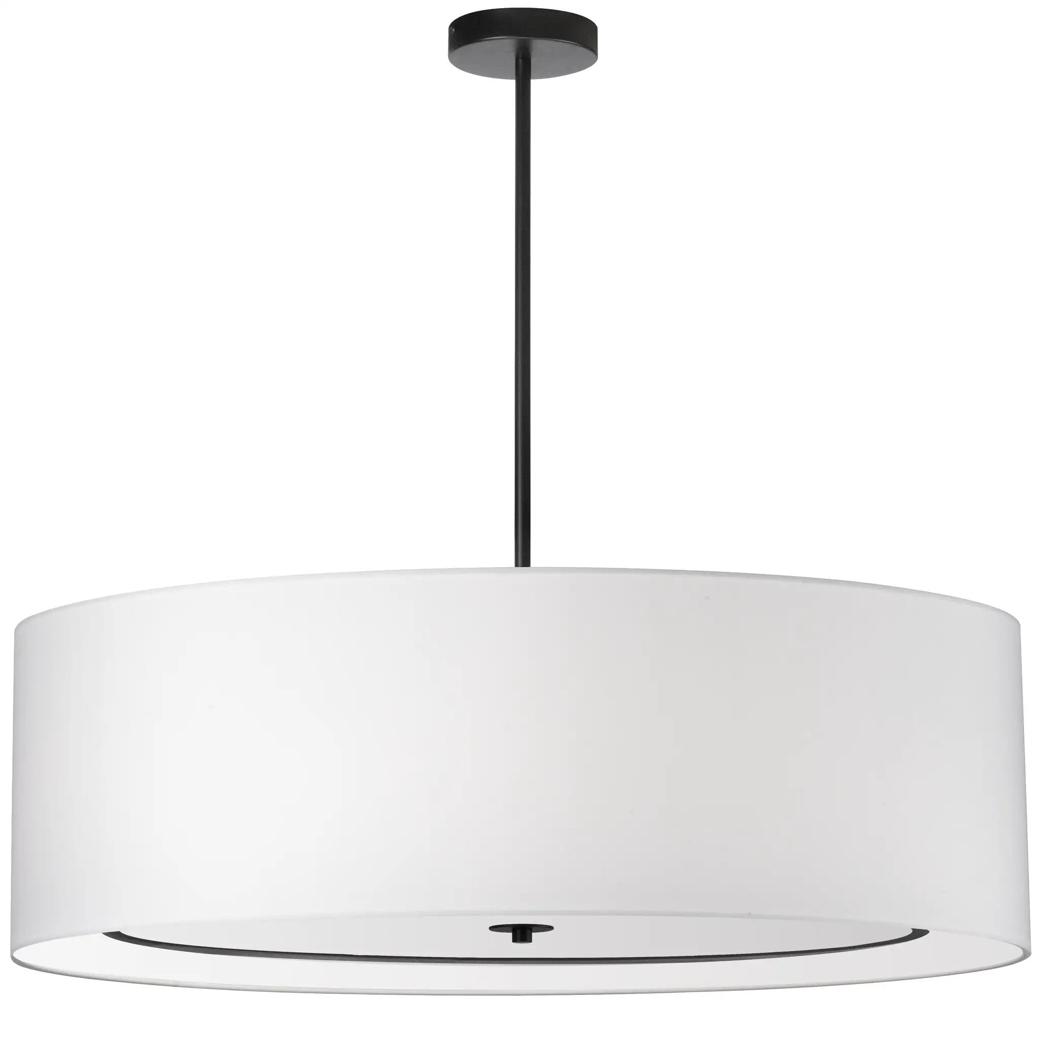matte black with white shade pendants