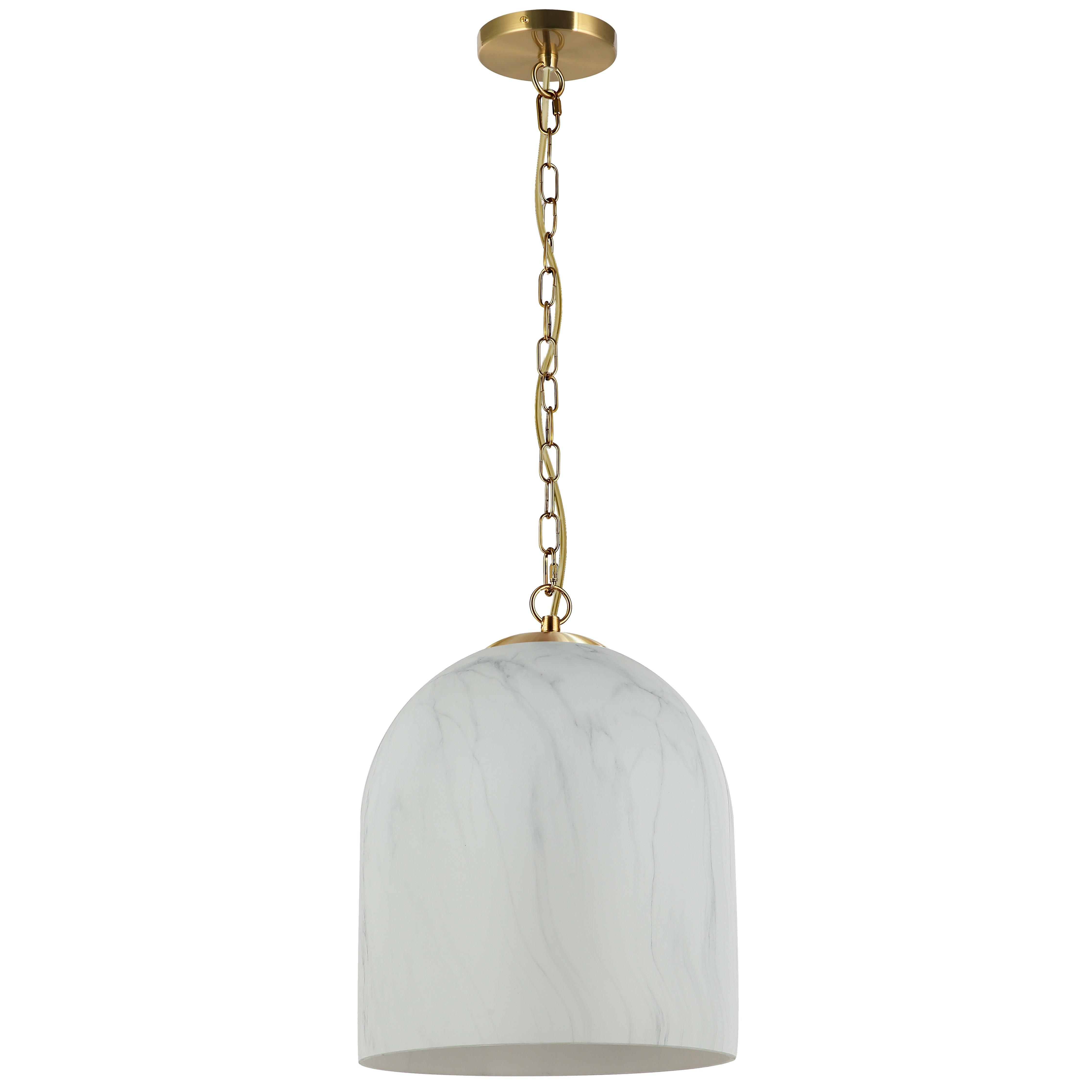 aged brass pendant light