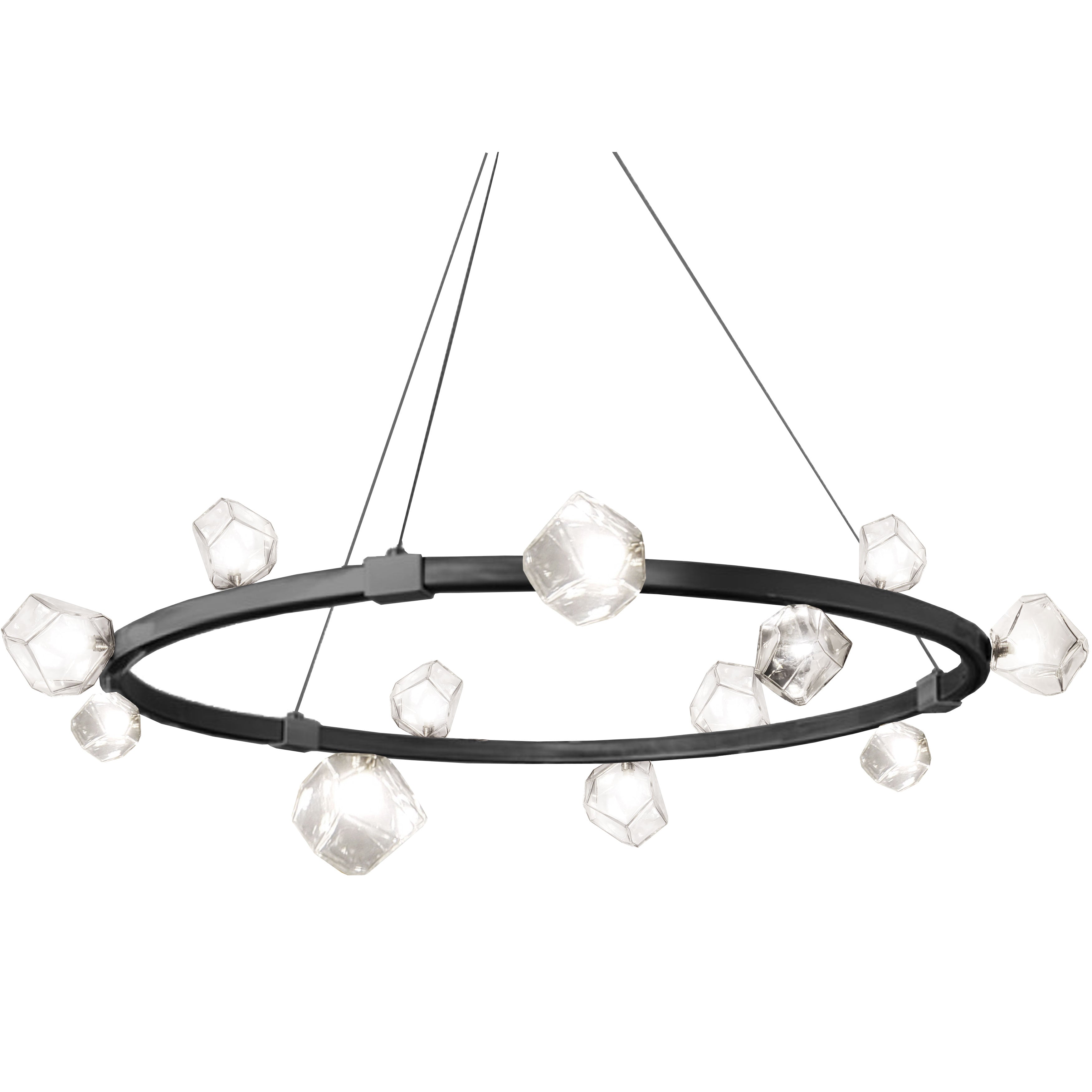 Dainolite 12 Light Halogen Chandelier with Clear Glass