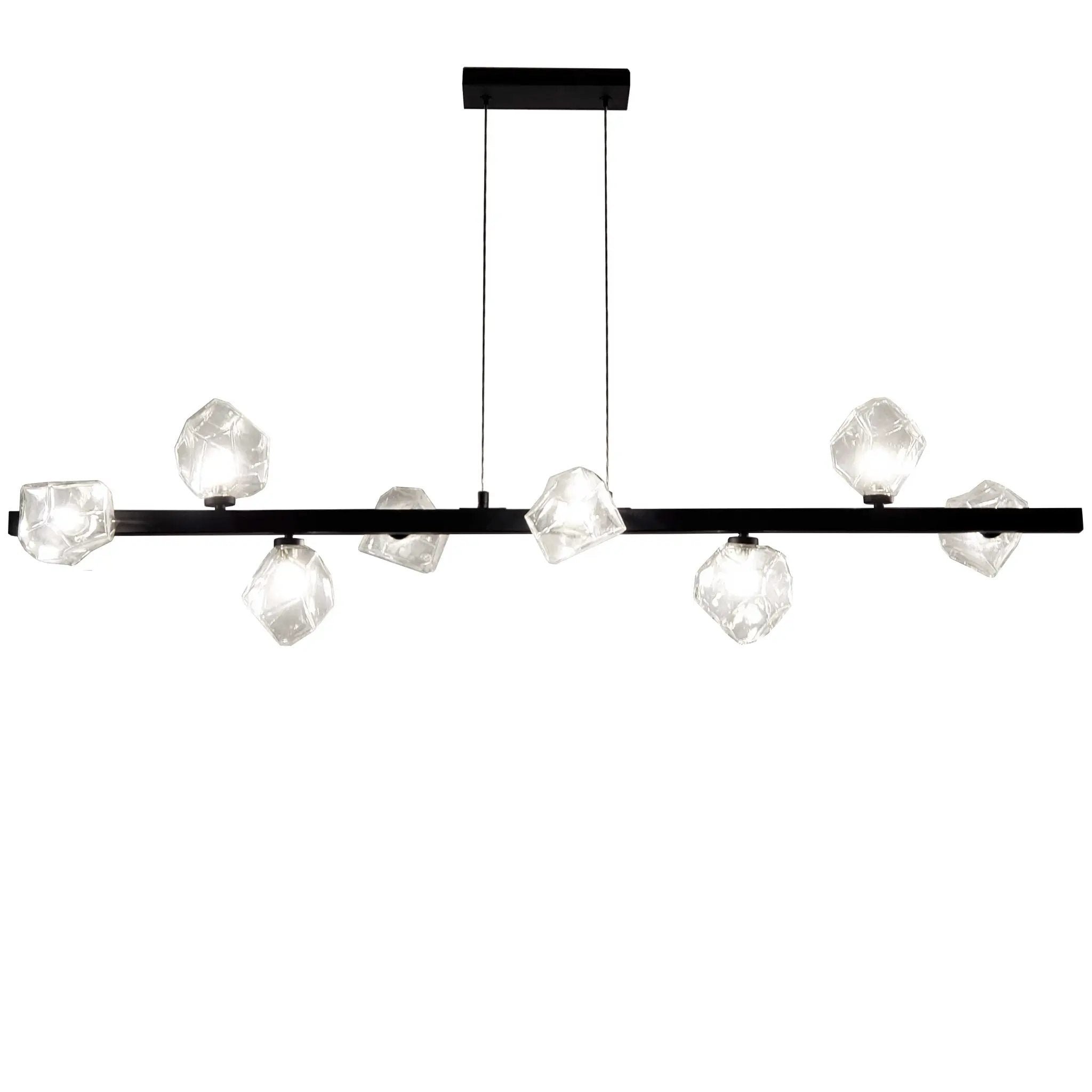 Dainolite 8 Light Halogen Horizontal Pendant with Clear Glass by Dainolite