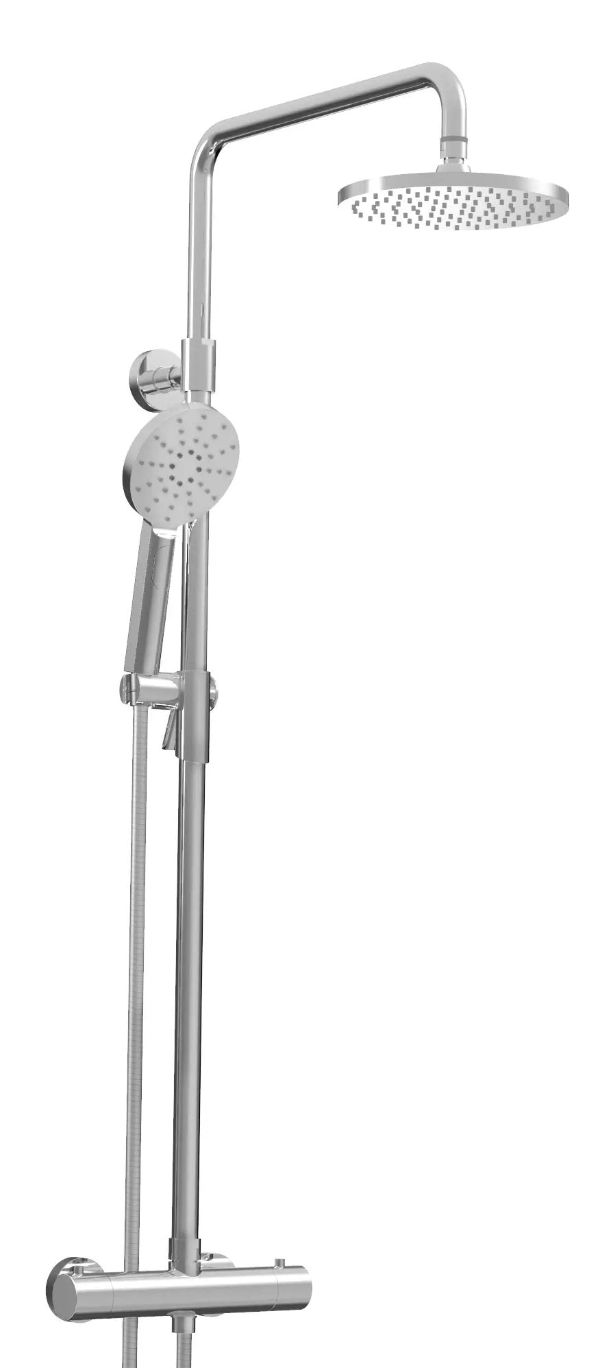 chrome thermostatic shower kit