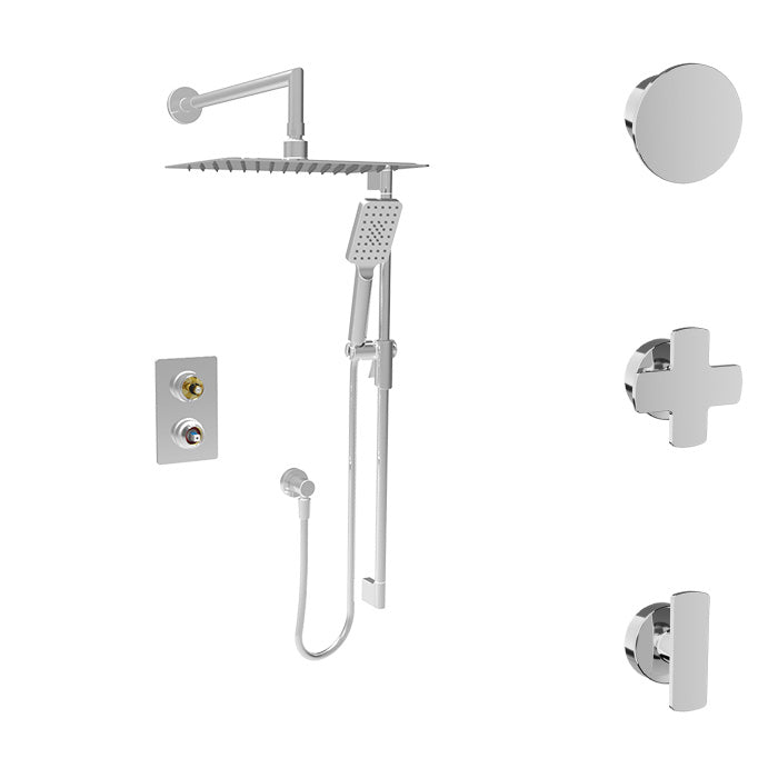 chrome shower kit