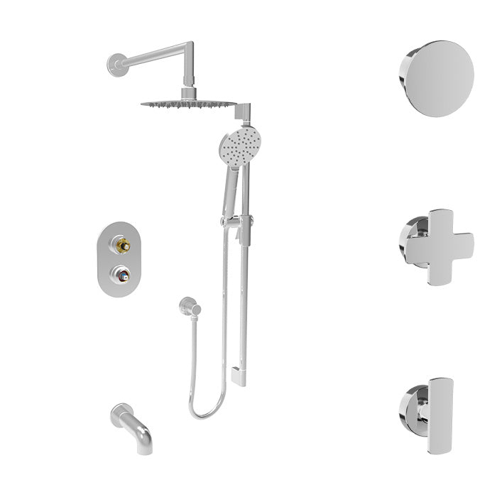 chrome shower kit