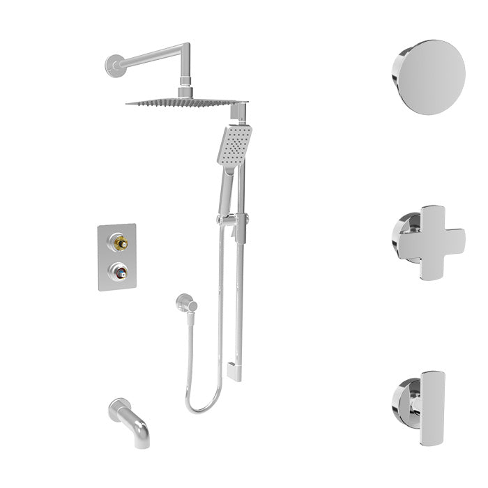 chrome shower kit