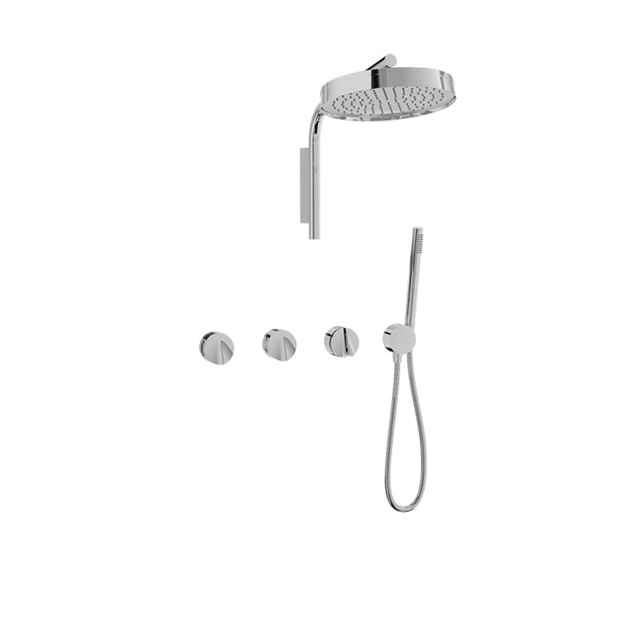 chrome thermostatic shower kit
