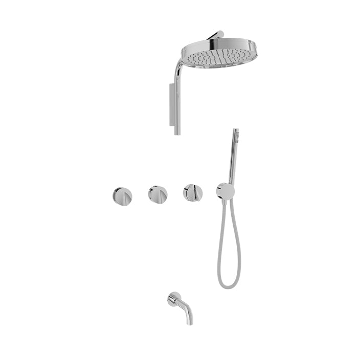 chrome thermostatic shower kit