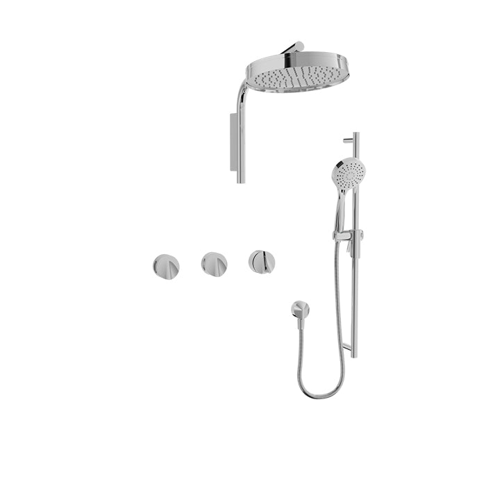 chrome thermostatic shower kit