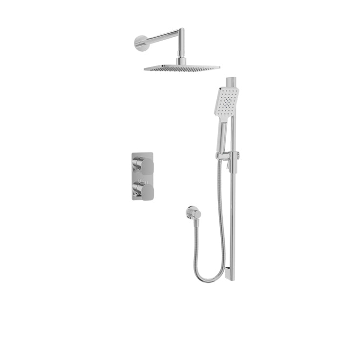 chrome thermostatic shower kit