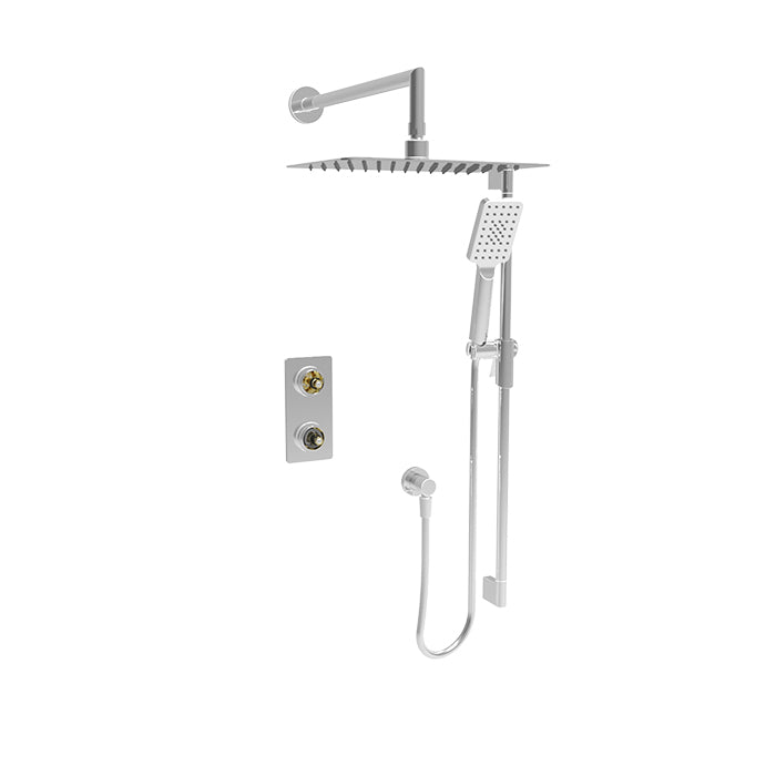 chrome thermostatic shower kit
